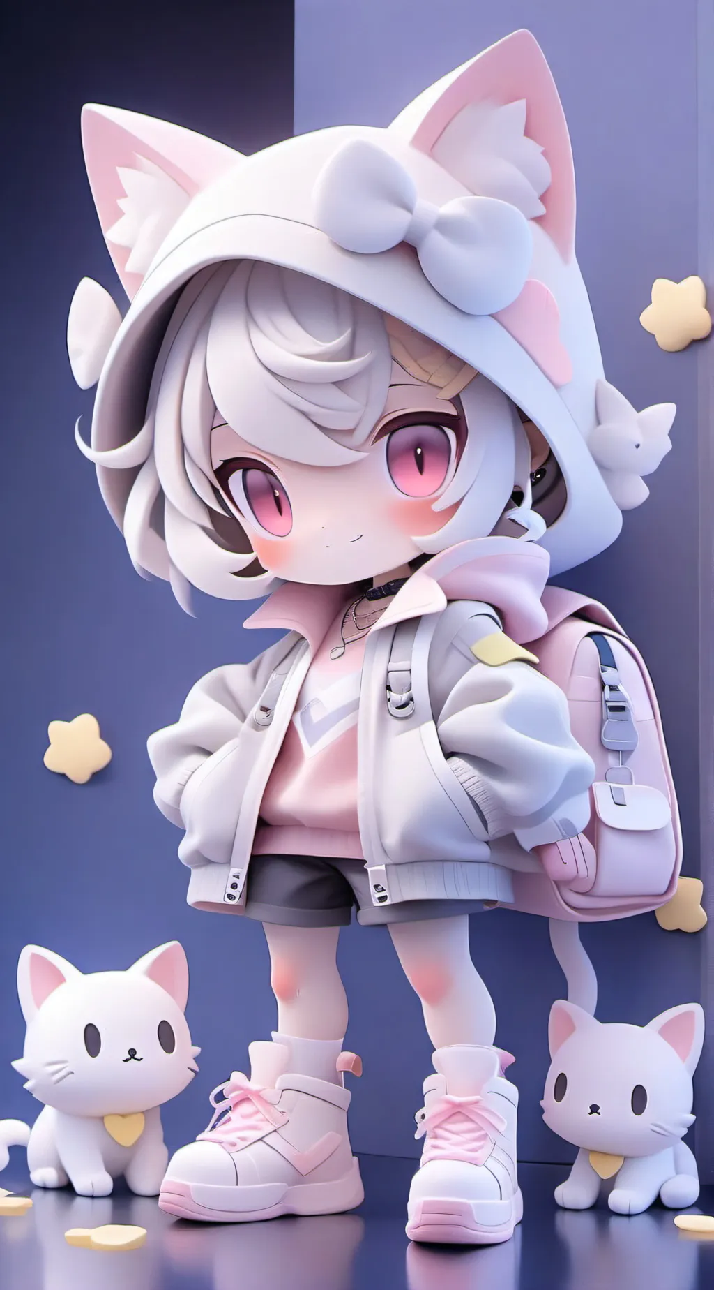 ai character: Uwu cat room background