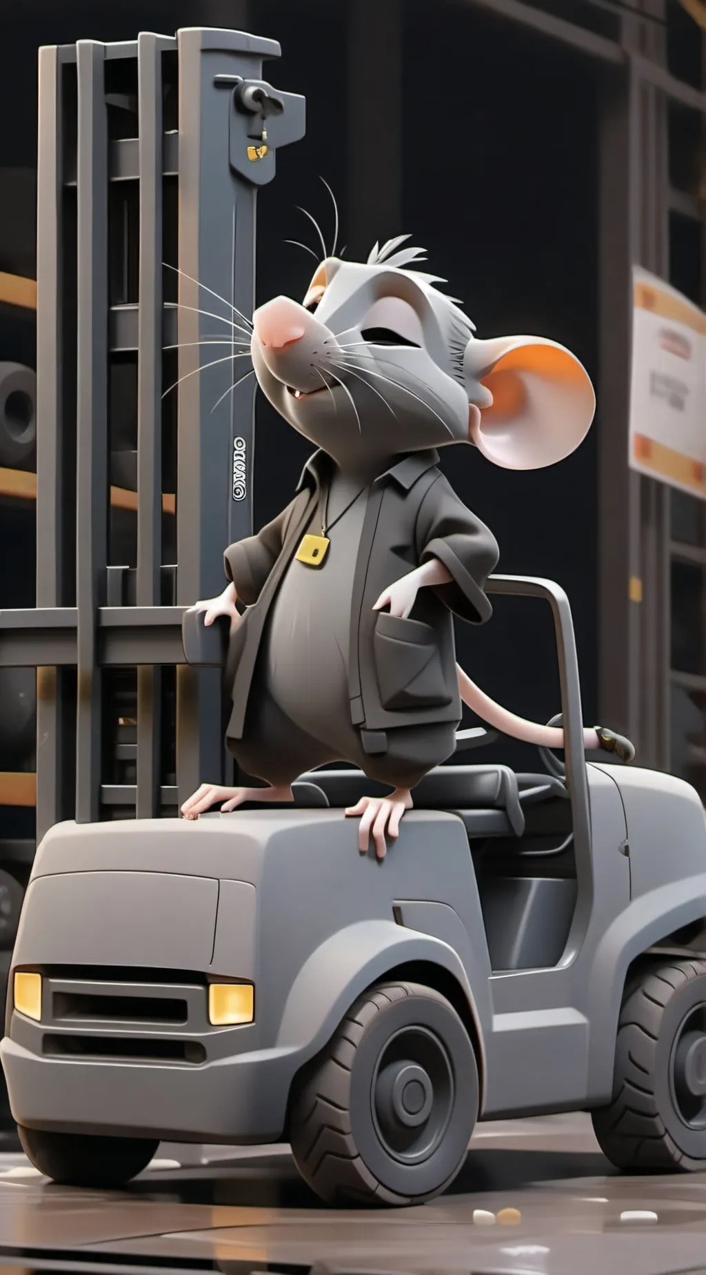 ai character: rat  background