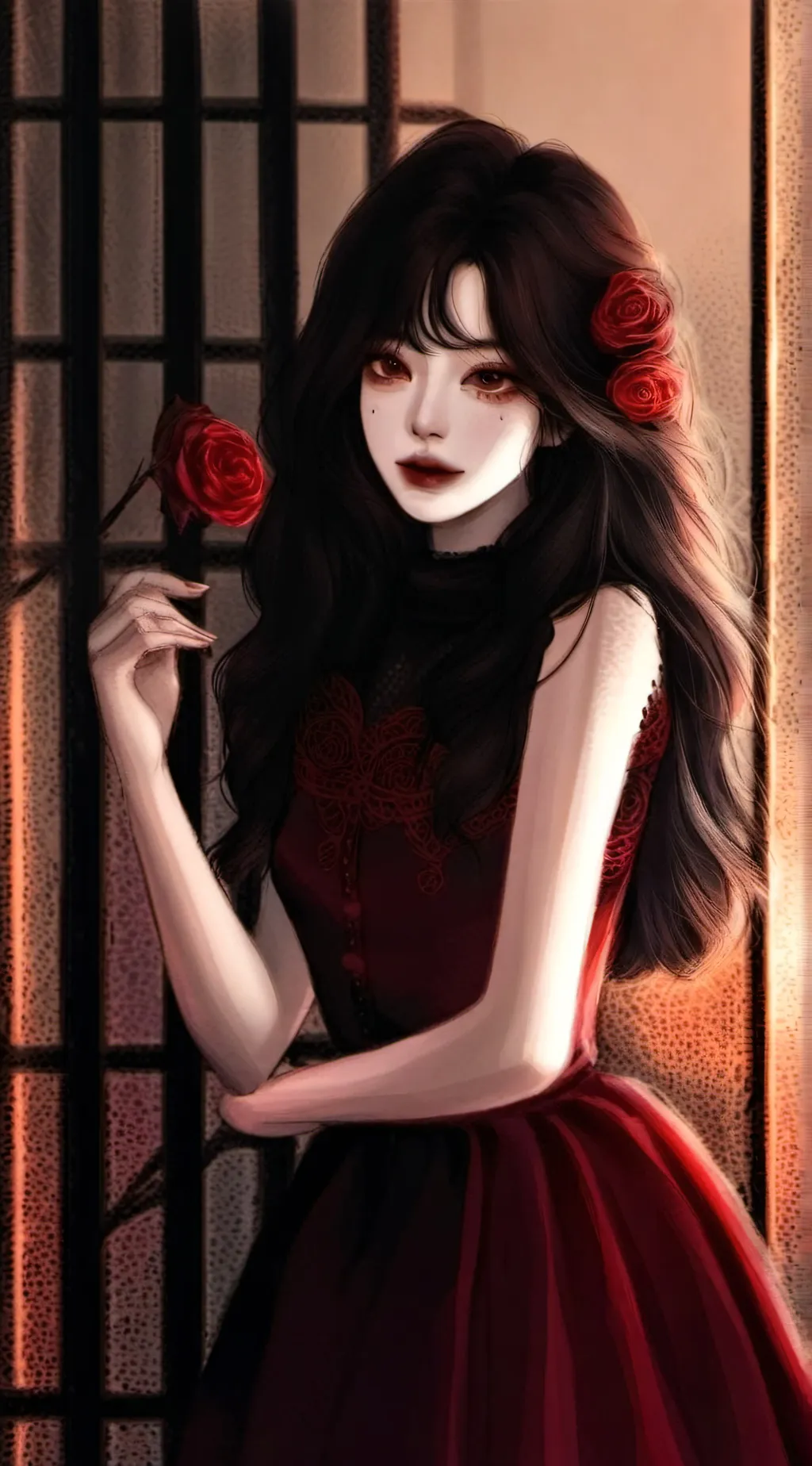 ai character: amber background