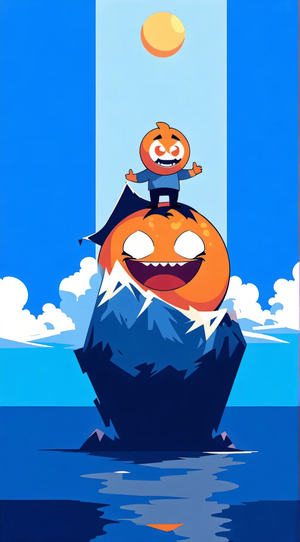 ai character: annoying orange background