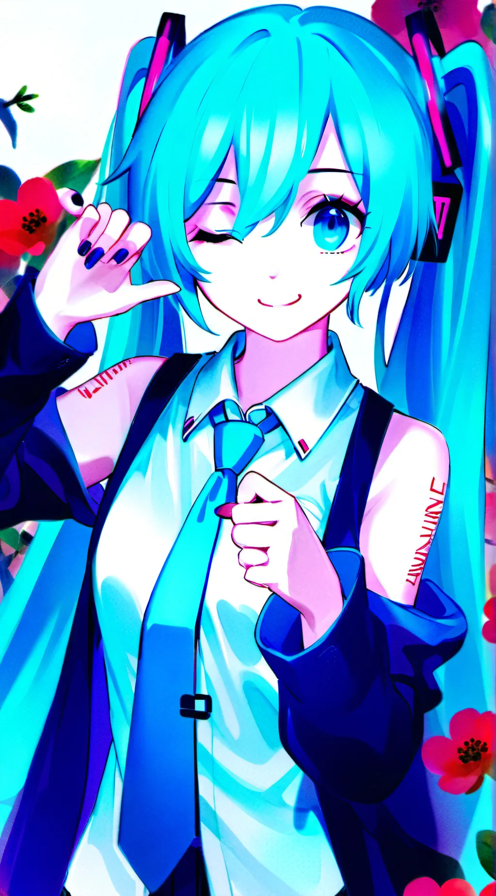 ai character: Hatsune Miku background