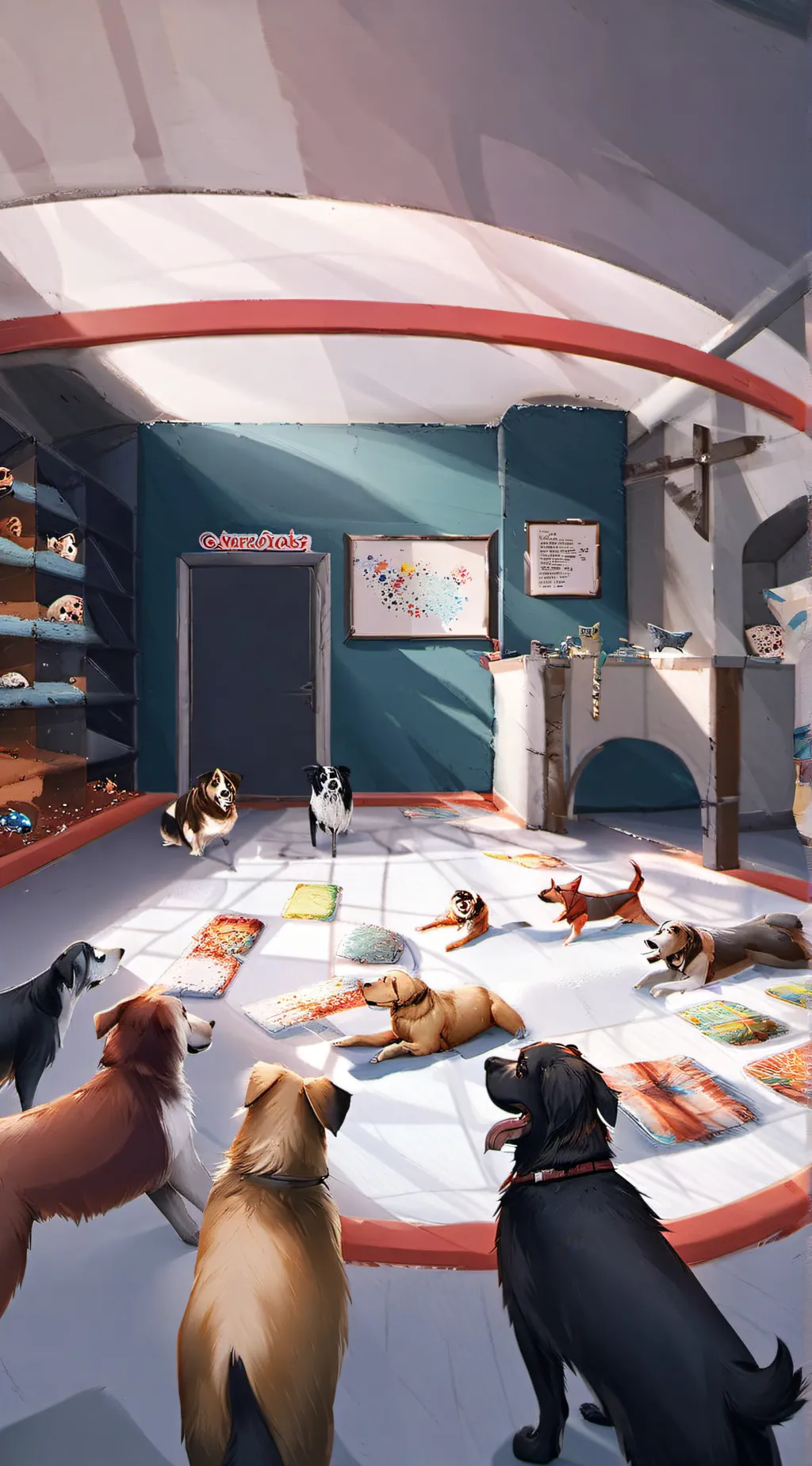 ai character: ¡paws daycare! background