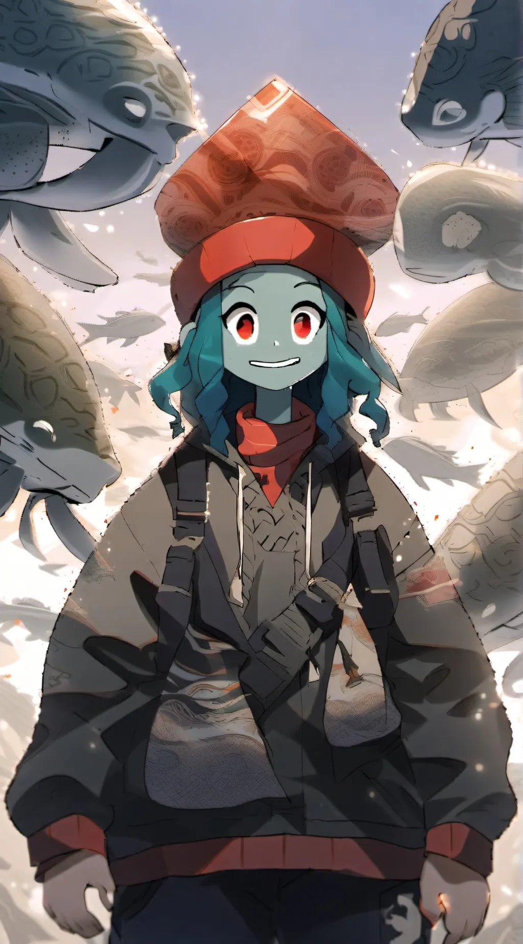 ai character: Ruby Gillman vore background