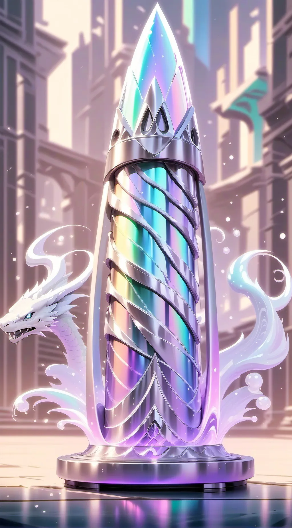 ai character: Rainbow land background