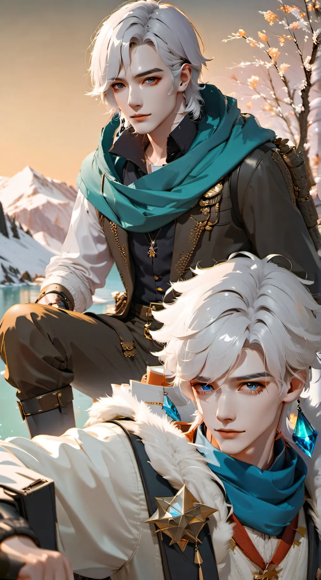 ai character: Winter background