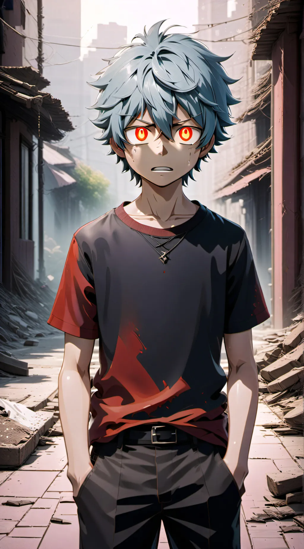 ai character: young shigaraki  background