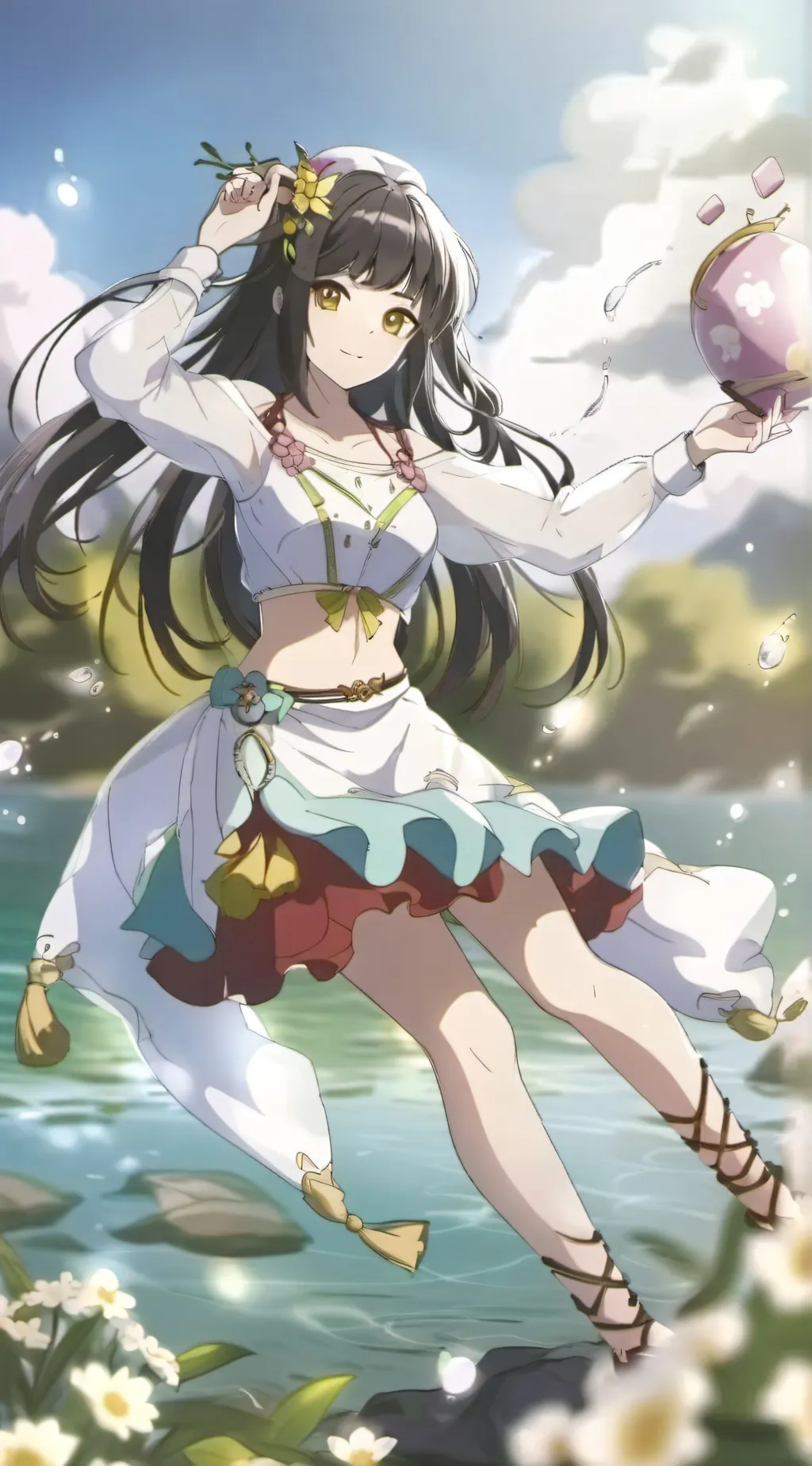 ai character: Rose background