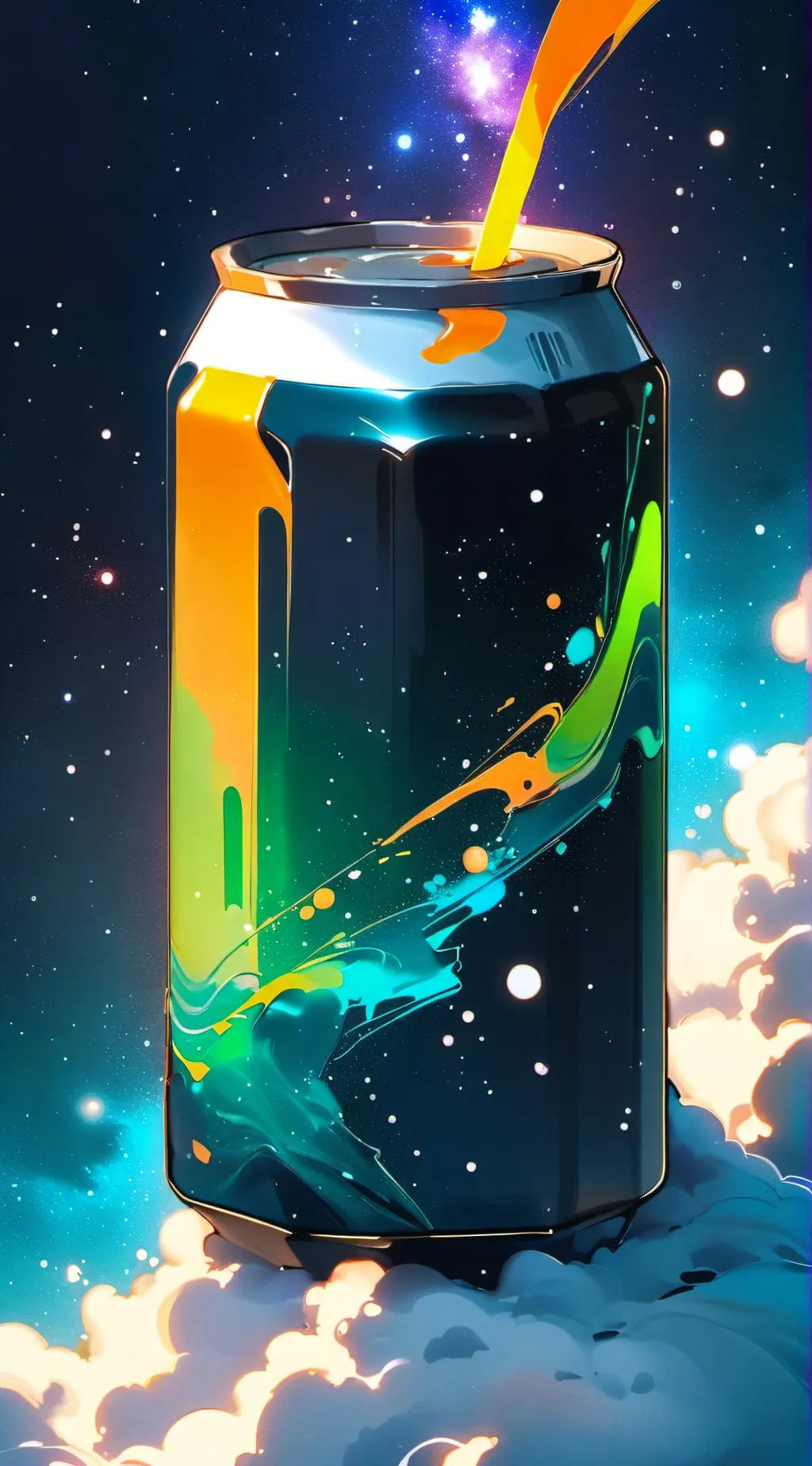 ai character: mountain galaxy ju background