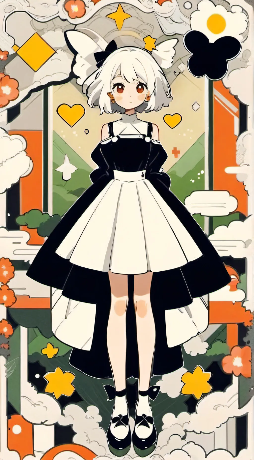 ai character: bubble background