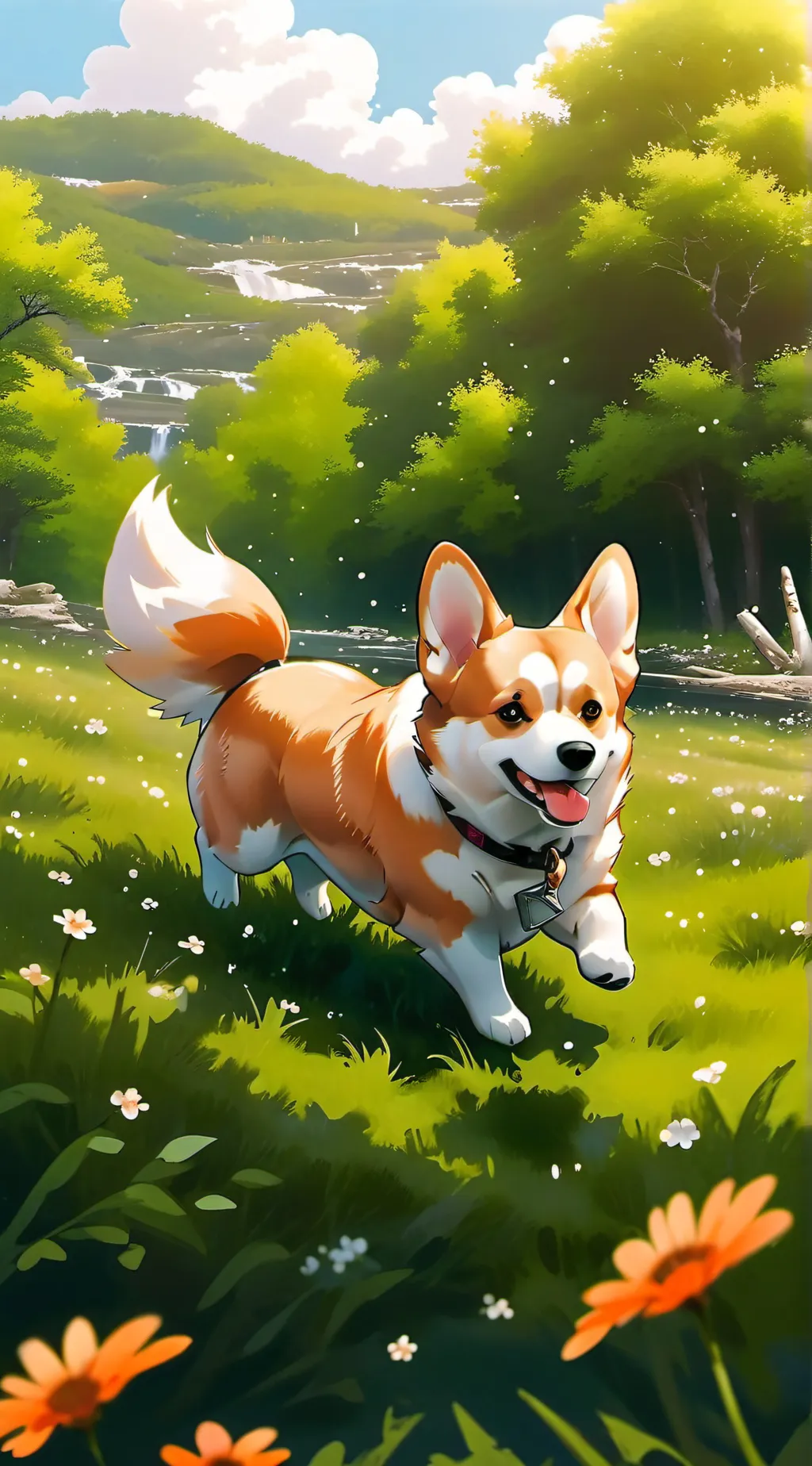 ai character: dog background