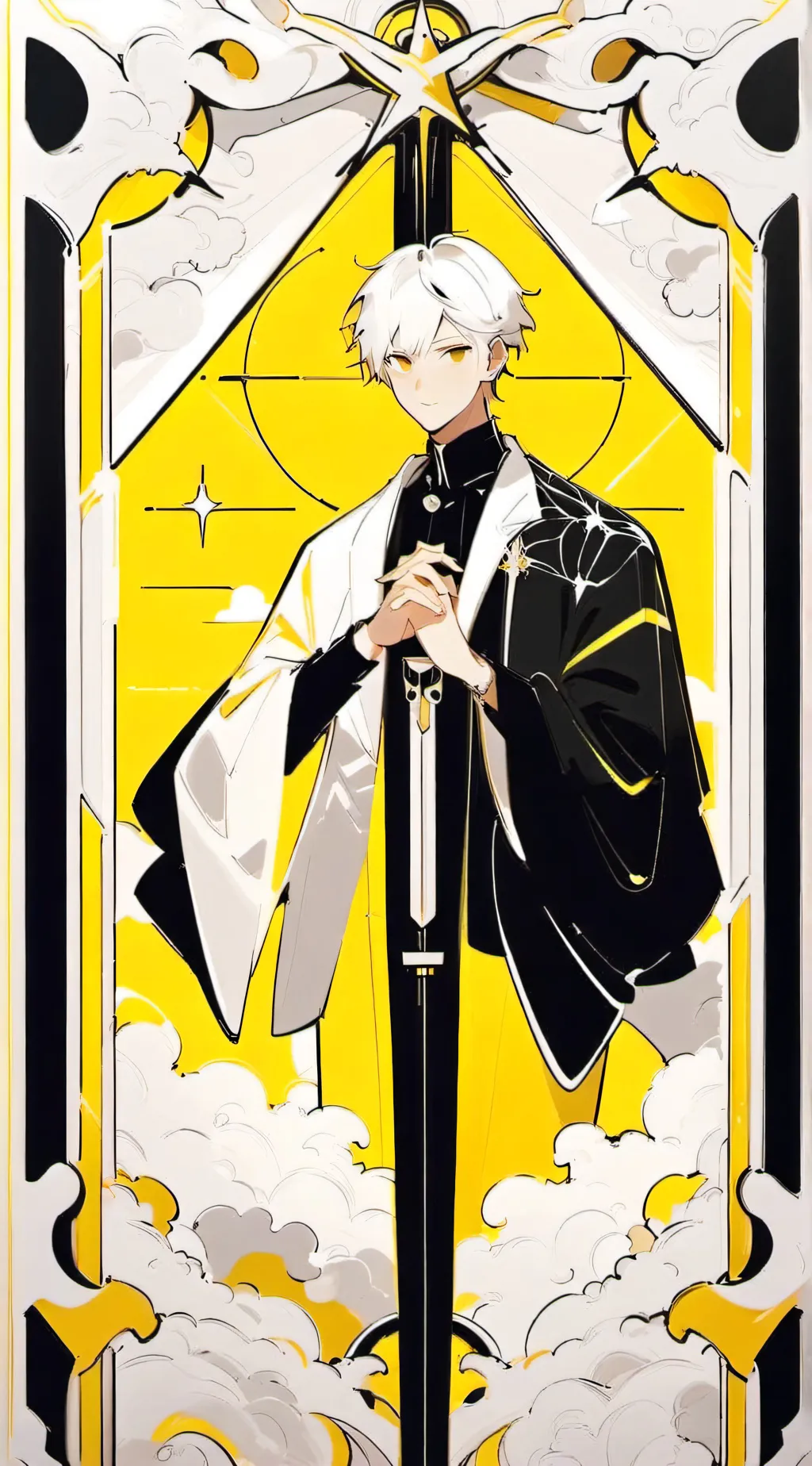 ai character: Akutagawa rain background
