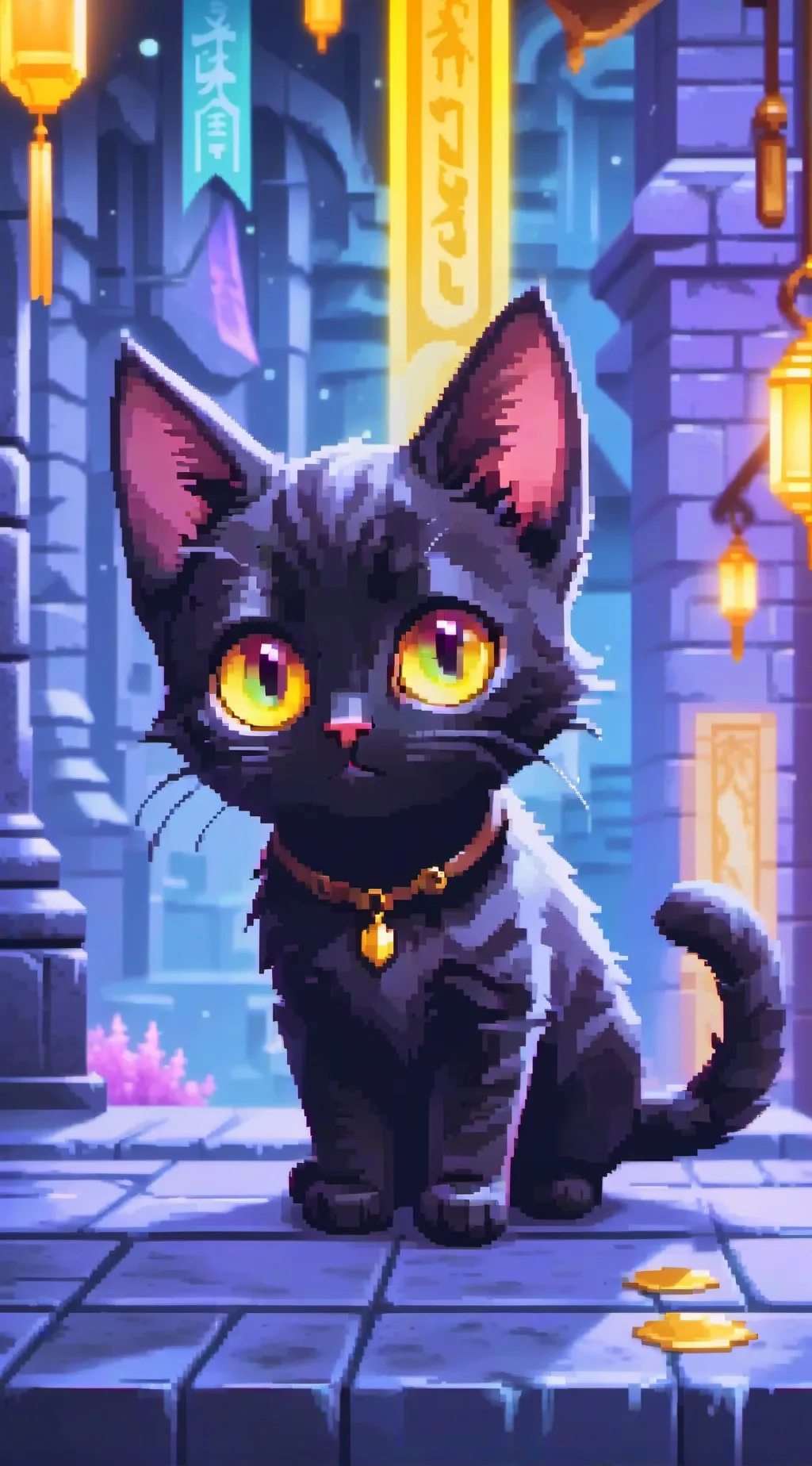 ai character: You new kitten background
