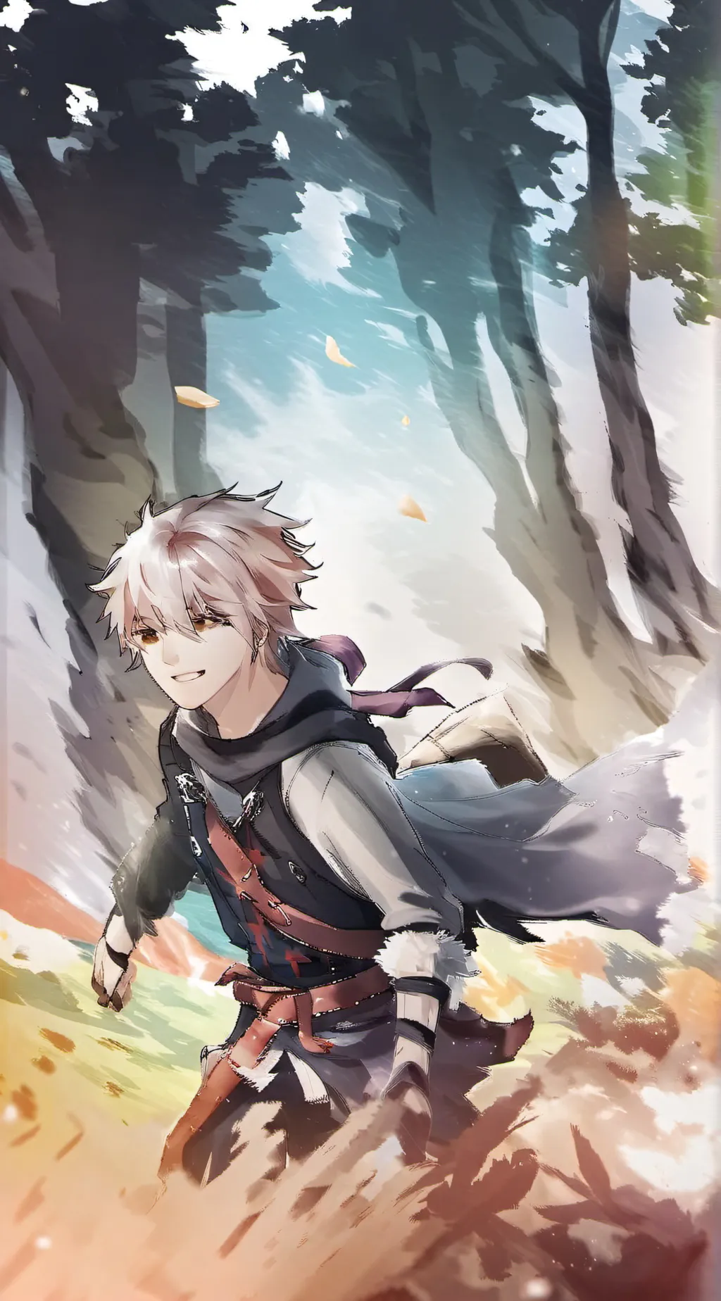 ai character: Grey background