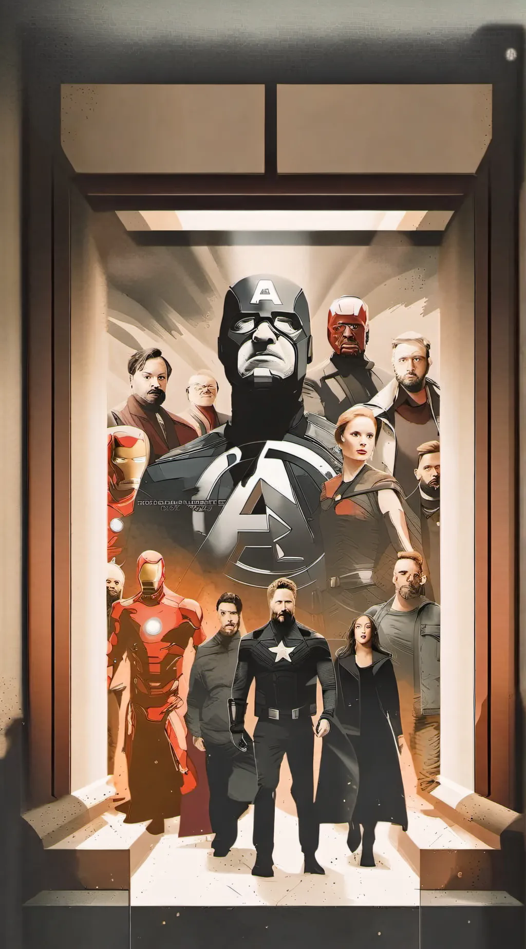 ai character: Avengers  background