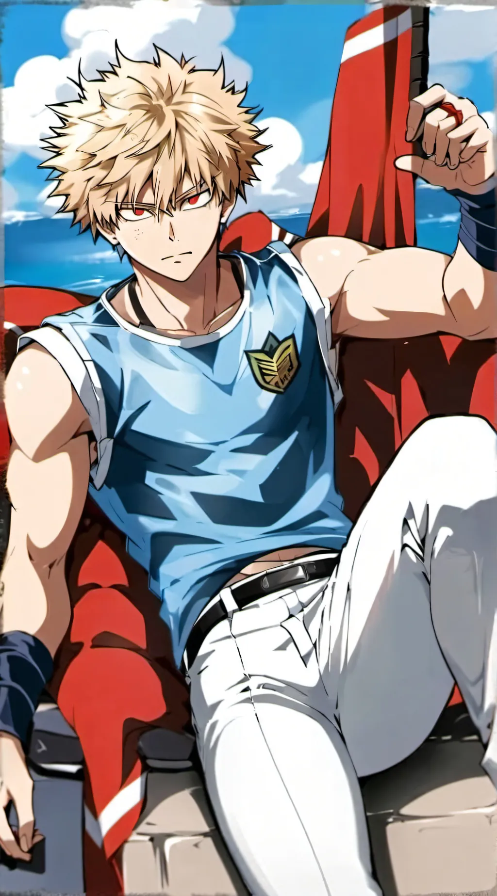 ai character: MHA KATSUKI BAKUGO background