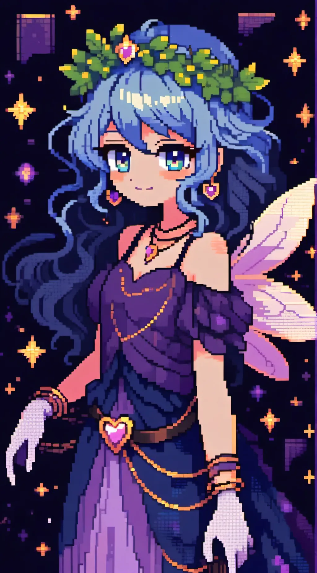 ai character: Amethyst background