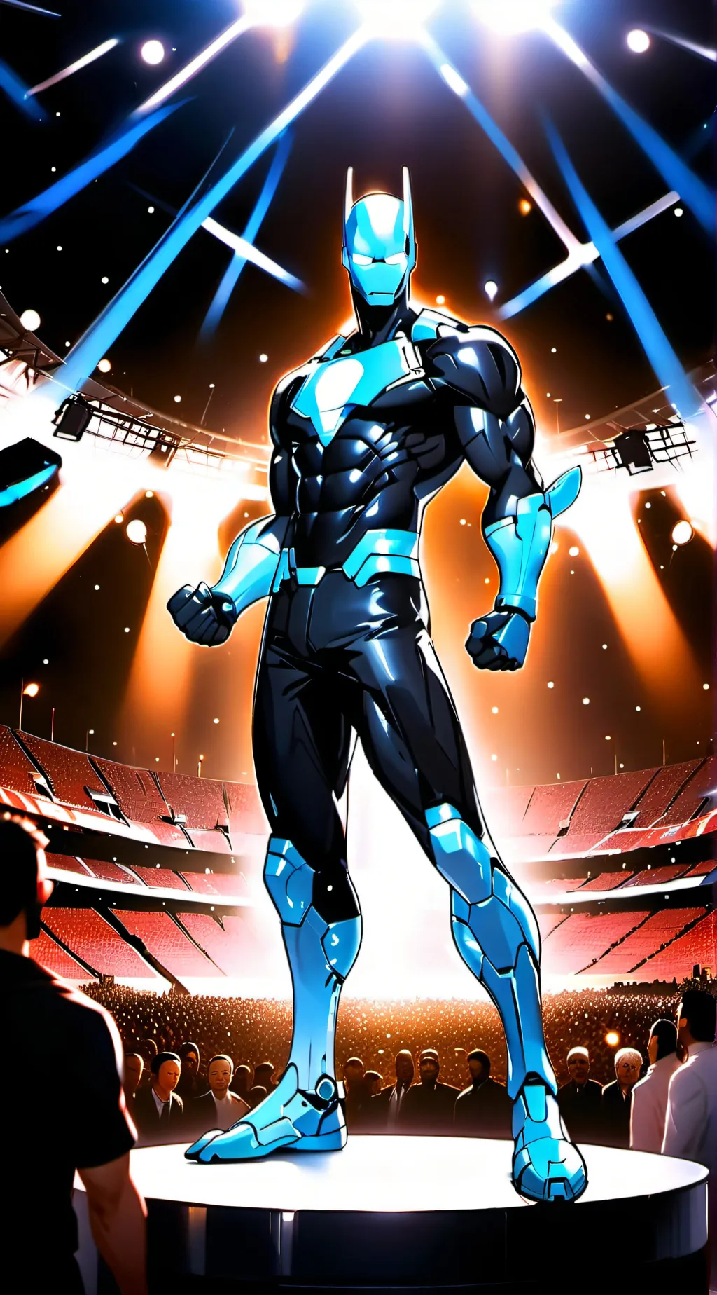 ai character: titan speaker man  background
