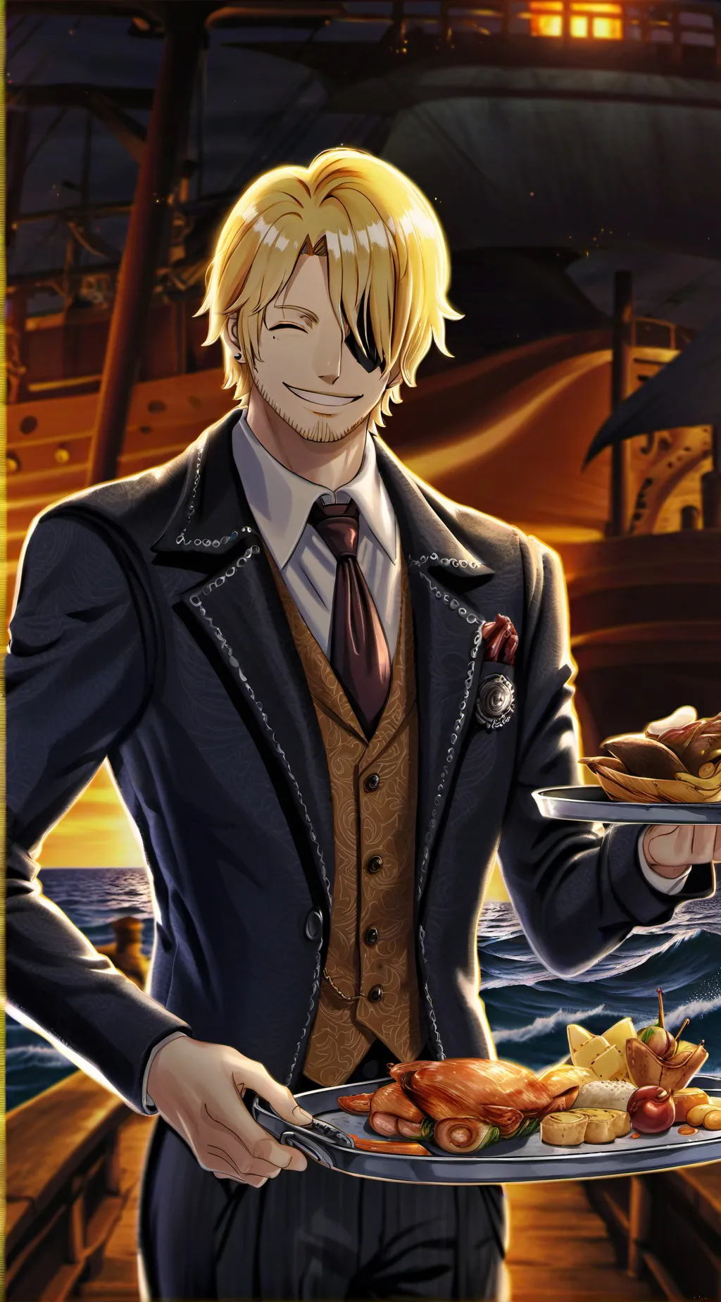 ai character: vinsmoke sanii background
