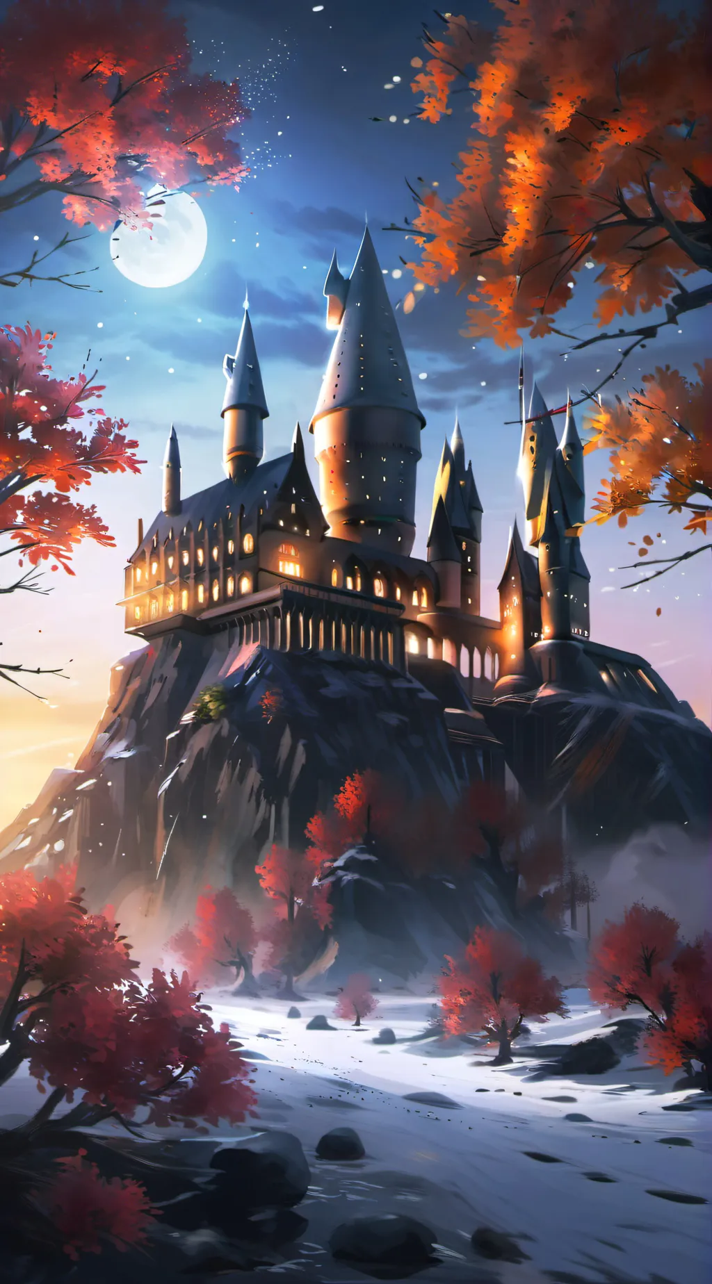 ai character: Hogwarts  background