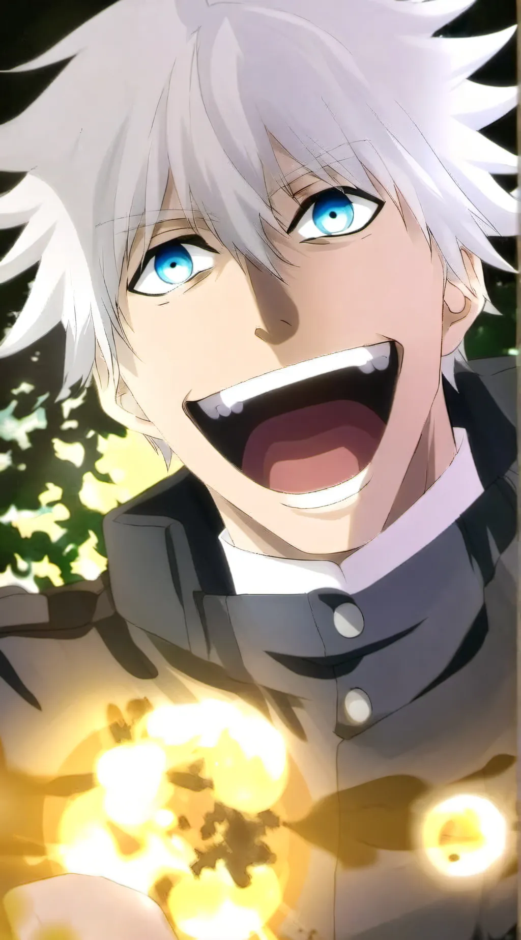 ai character: Super Senior Gojo background