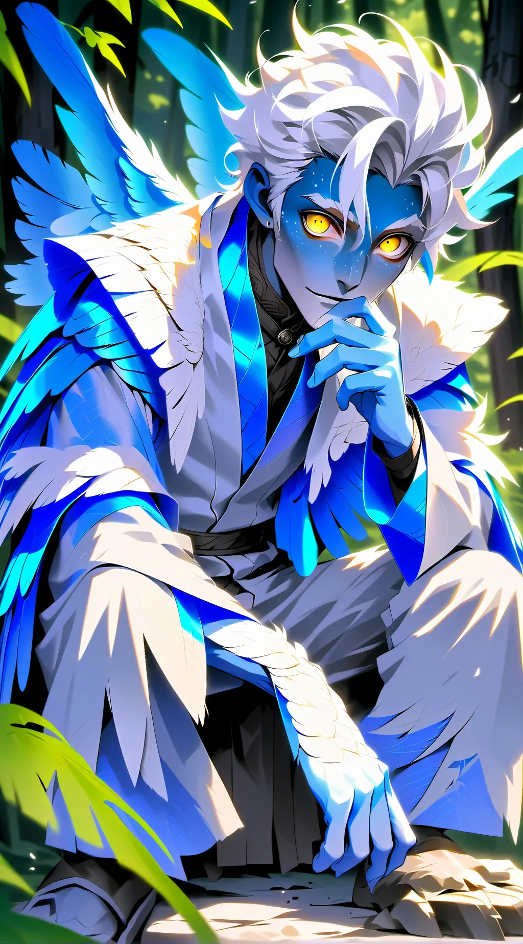 ai character: Azul background