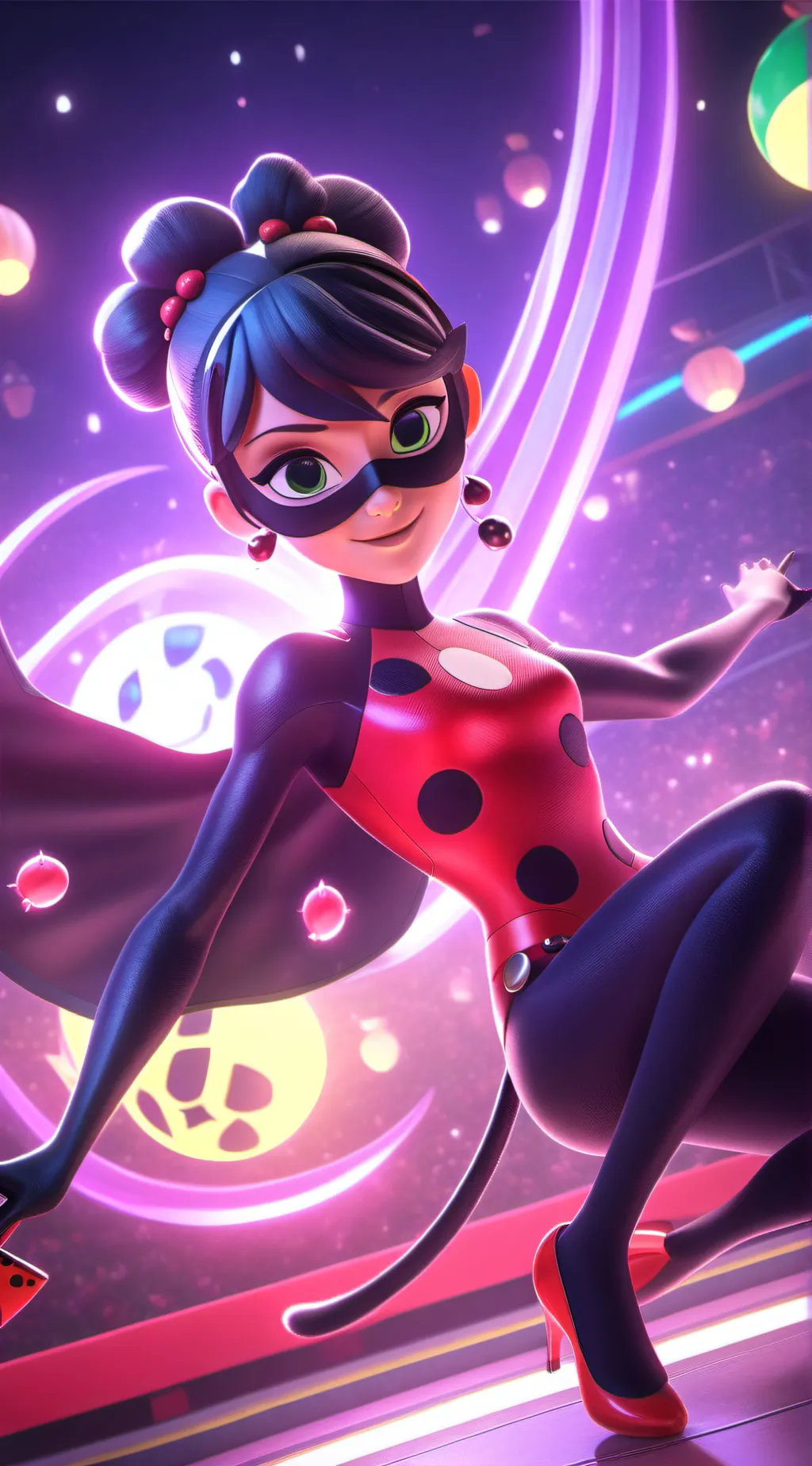 ai character: Miraculous ladybug background