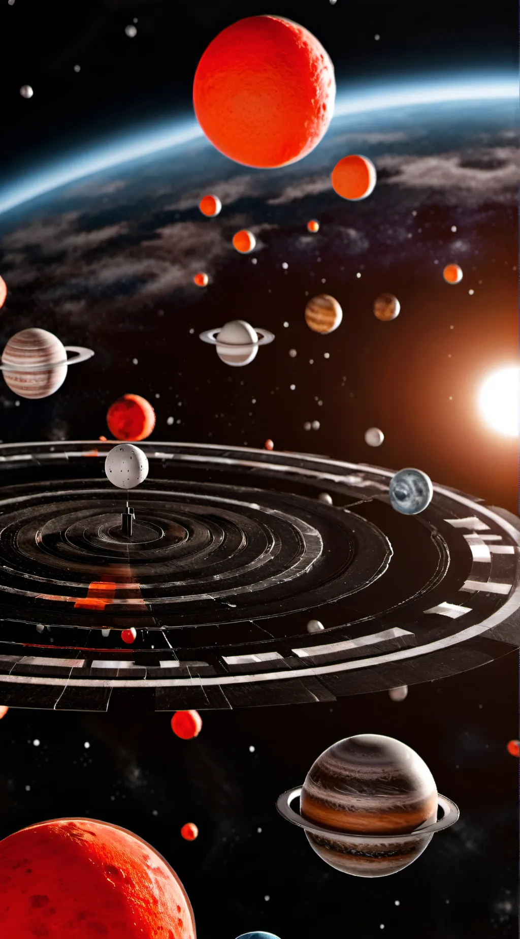 ai character: solar balls  background