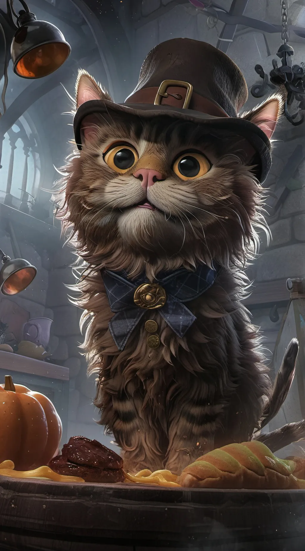 ai character: Justin Bieber cat background