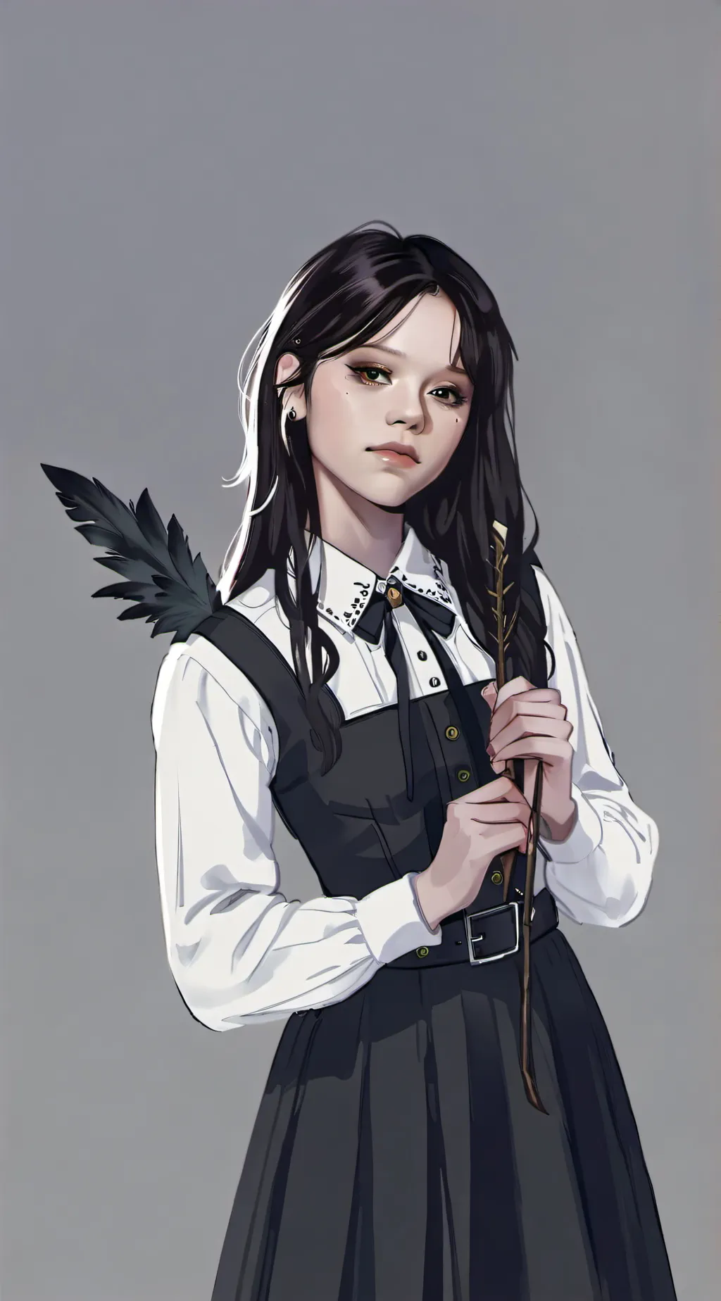 ai character: Jenna Ortega  background
