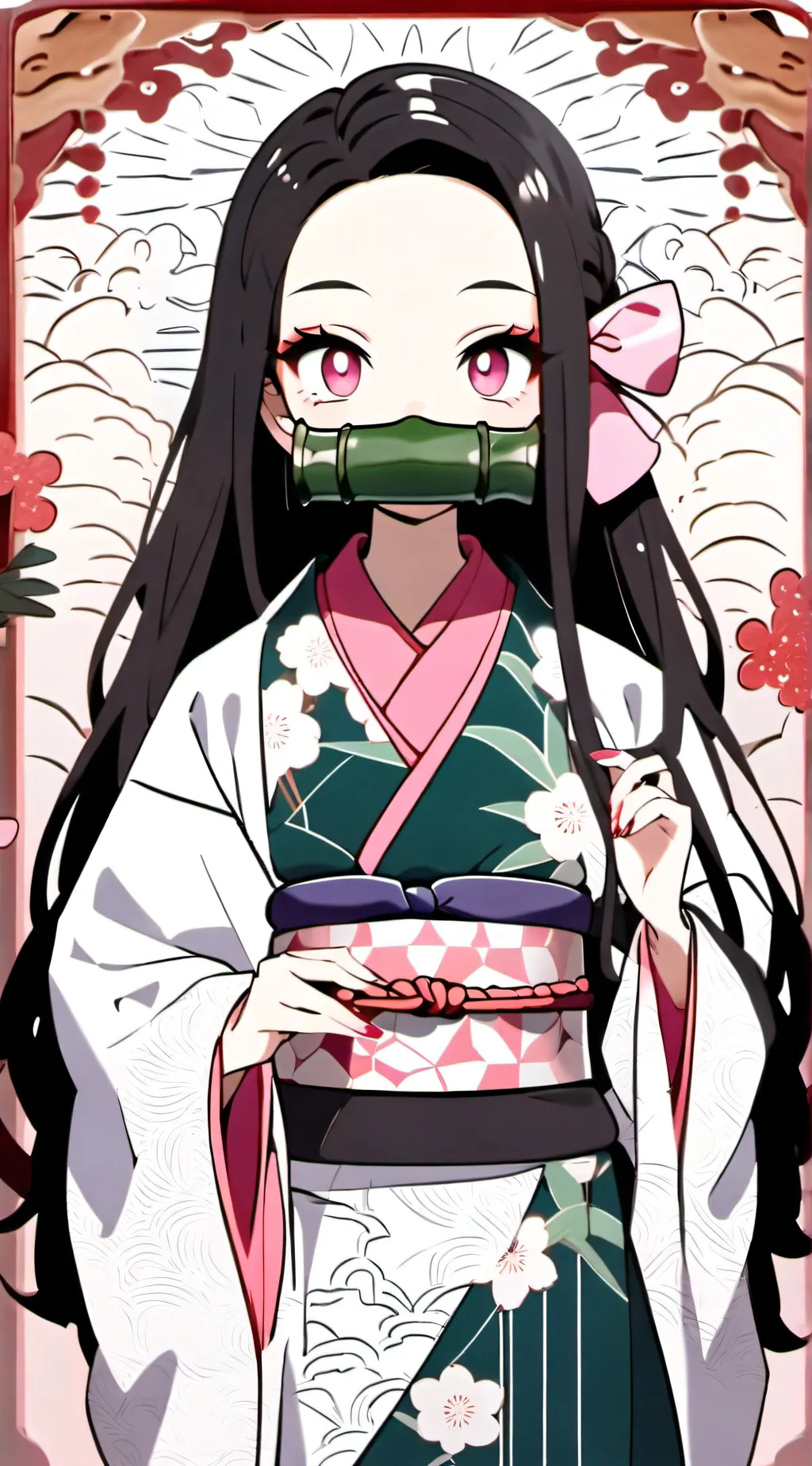 ai character: Nezuko background