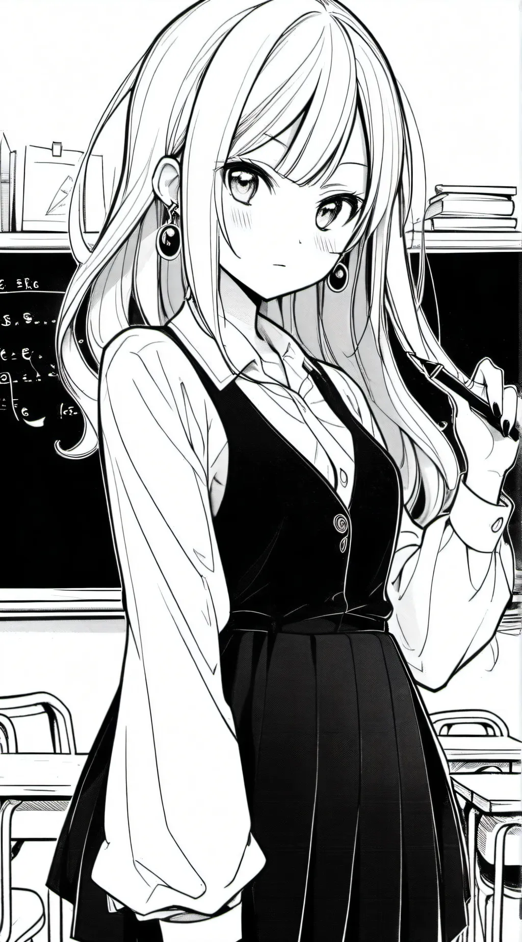 ai character: miss circle background