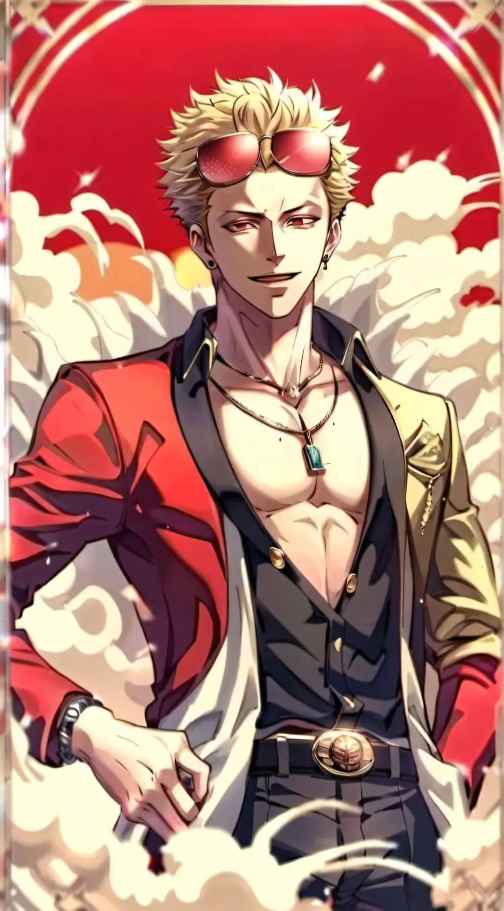 ai character: One piece  background