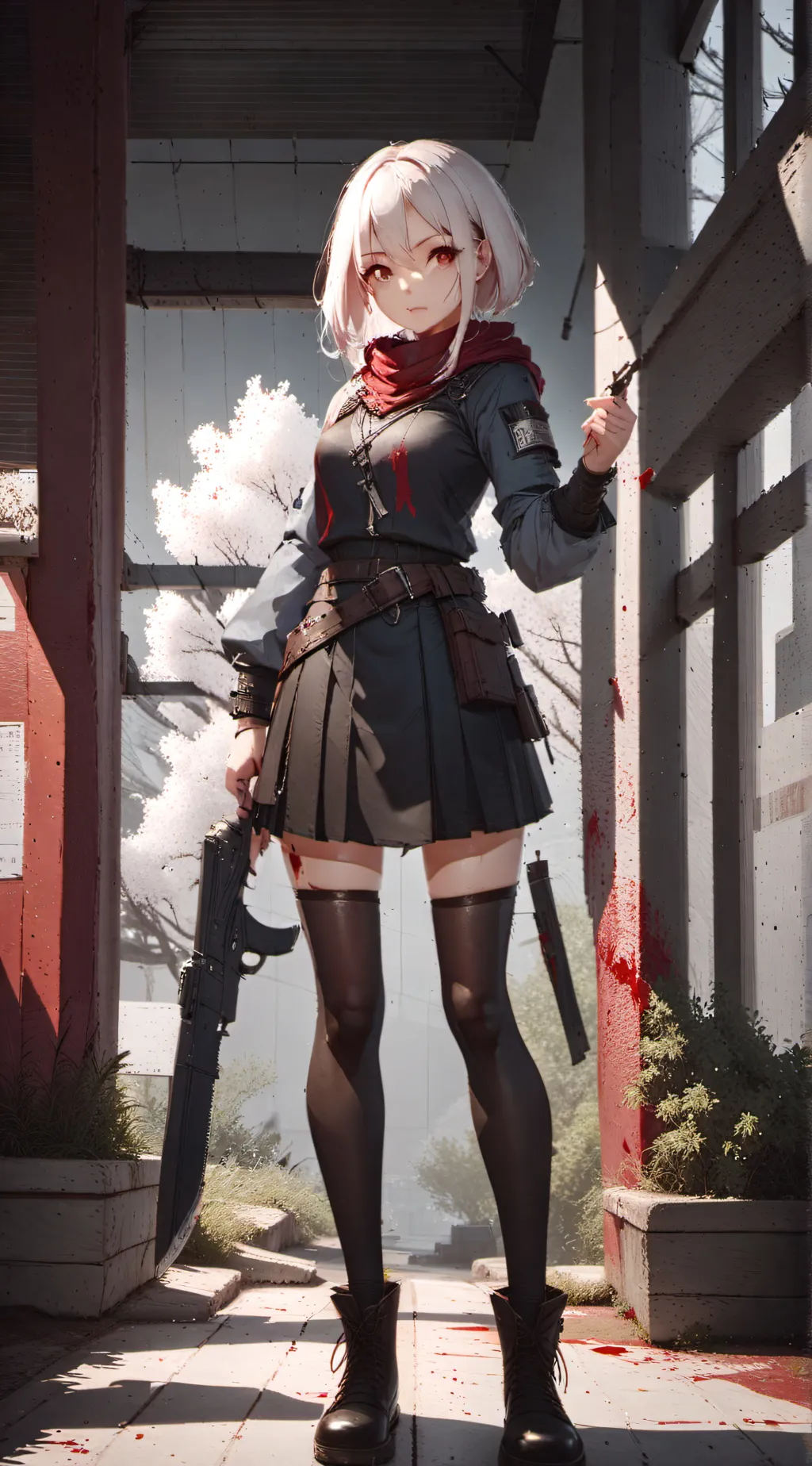 ai character: assassin boot girl background