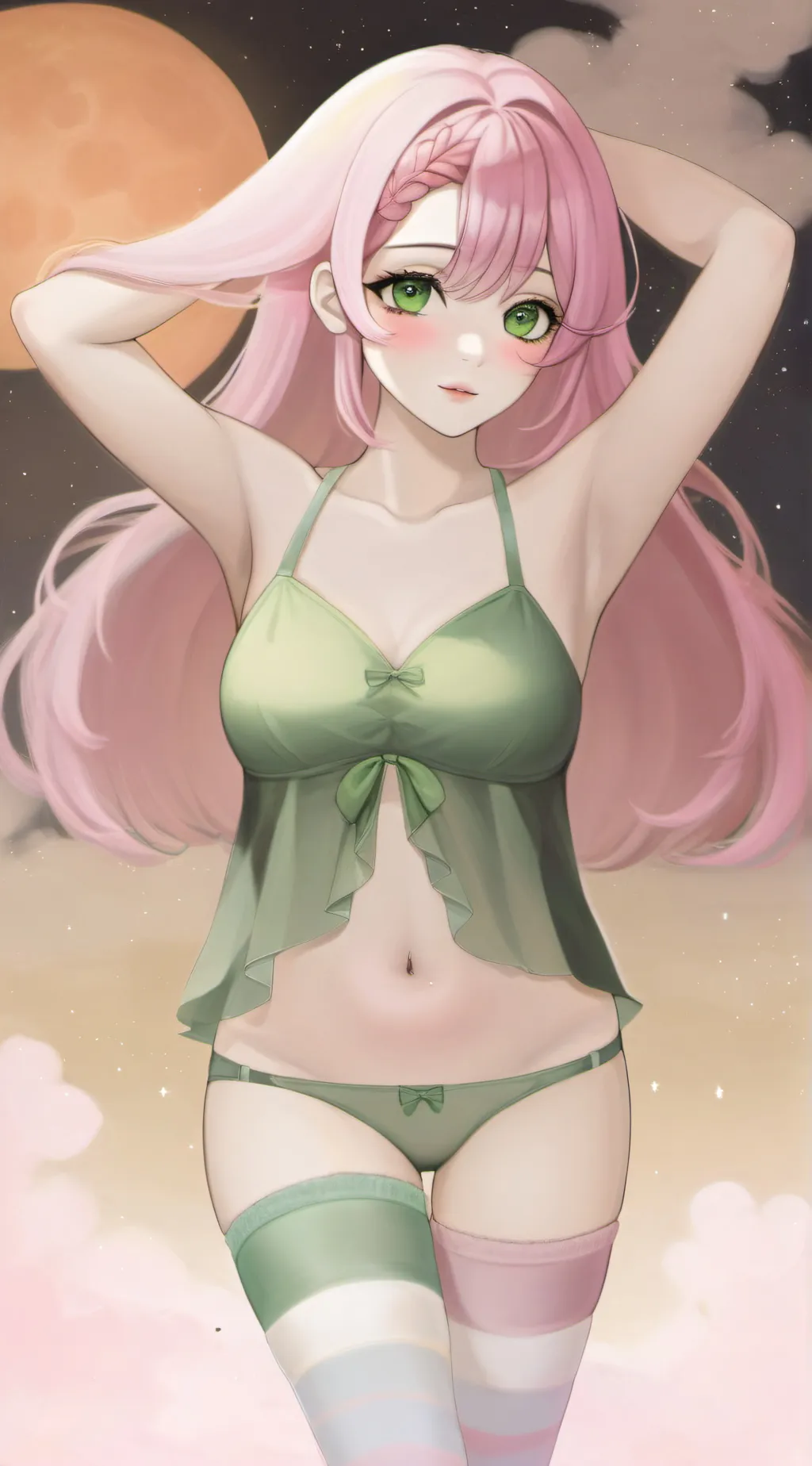 ai character: Mitsuri  background