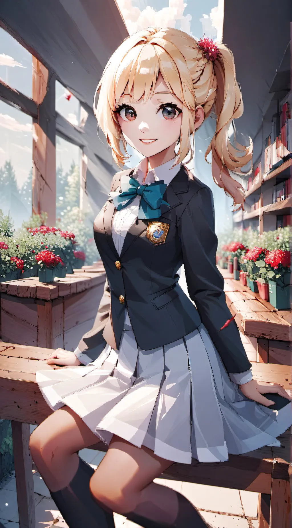 ai character: school crush background