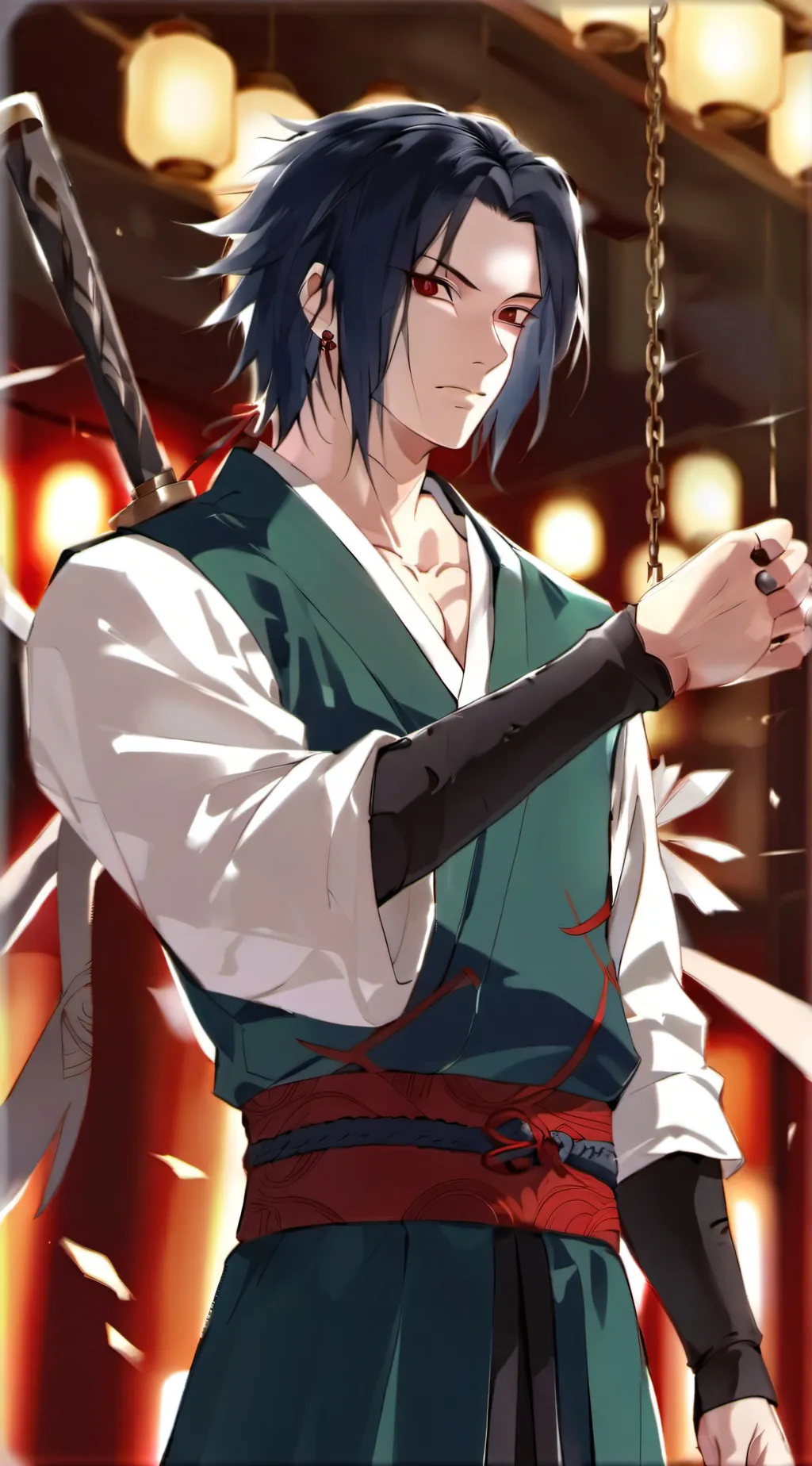 ai character: Sasuke Uchiha  background