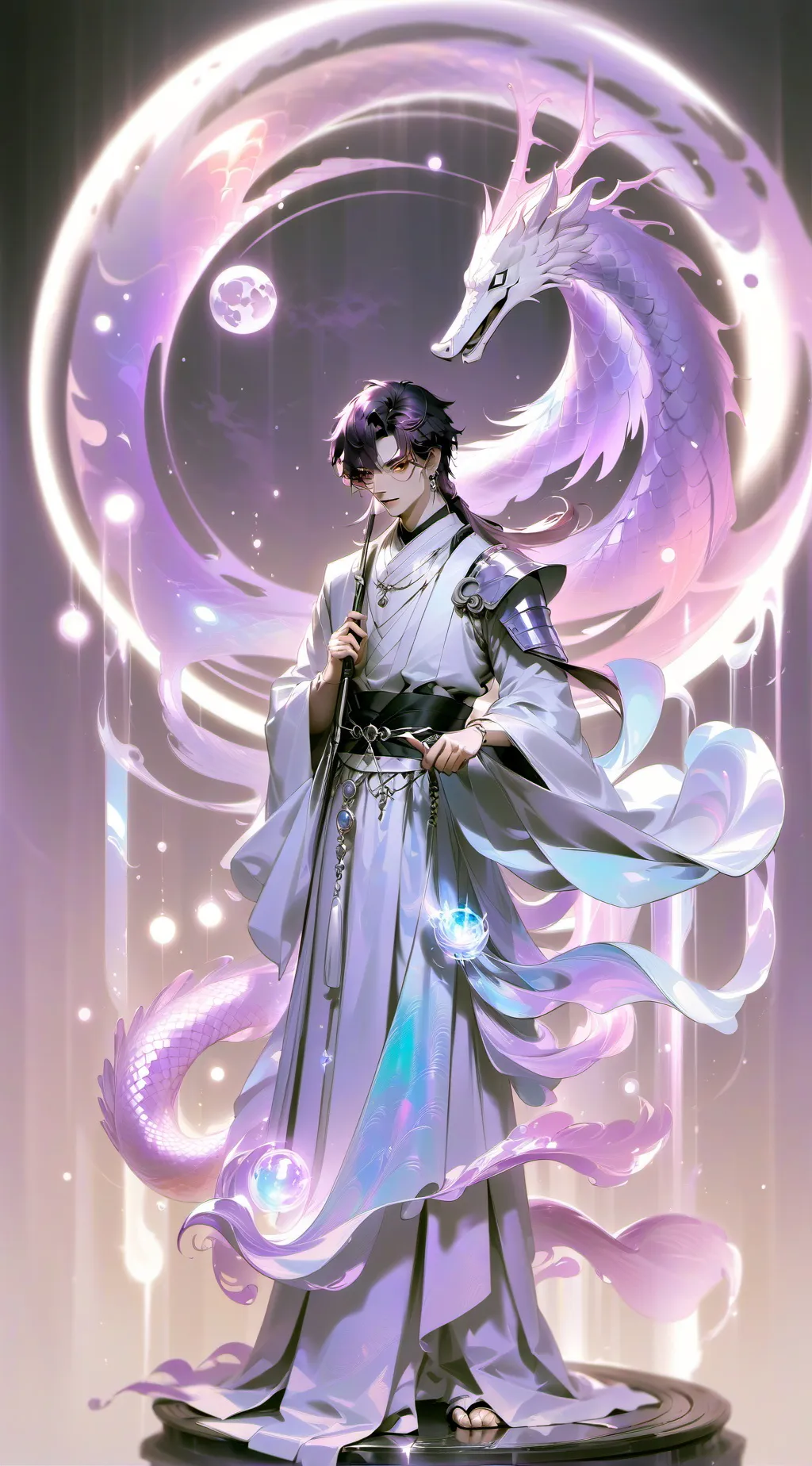 ai character: dragon demon slaye background