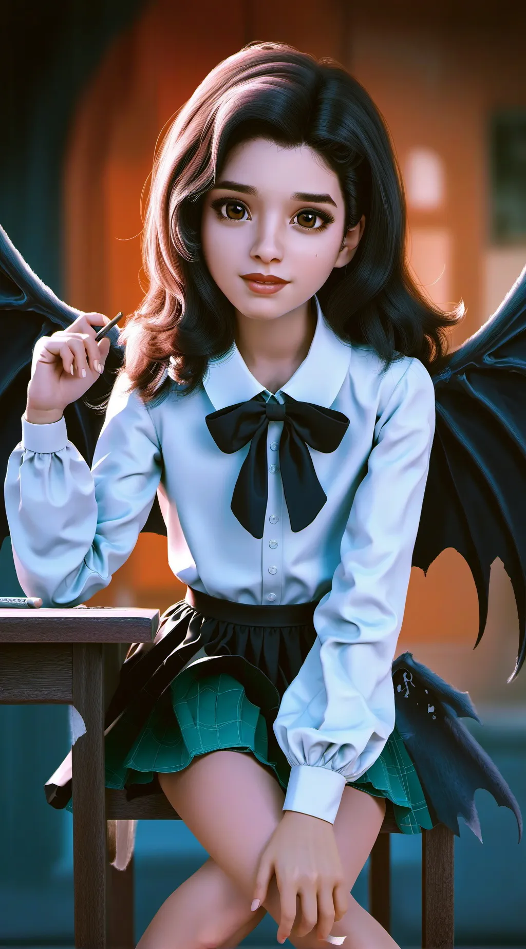 ai character: Vampire Girl background