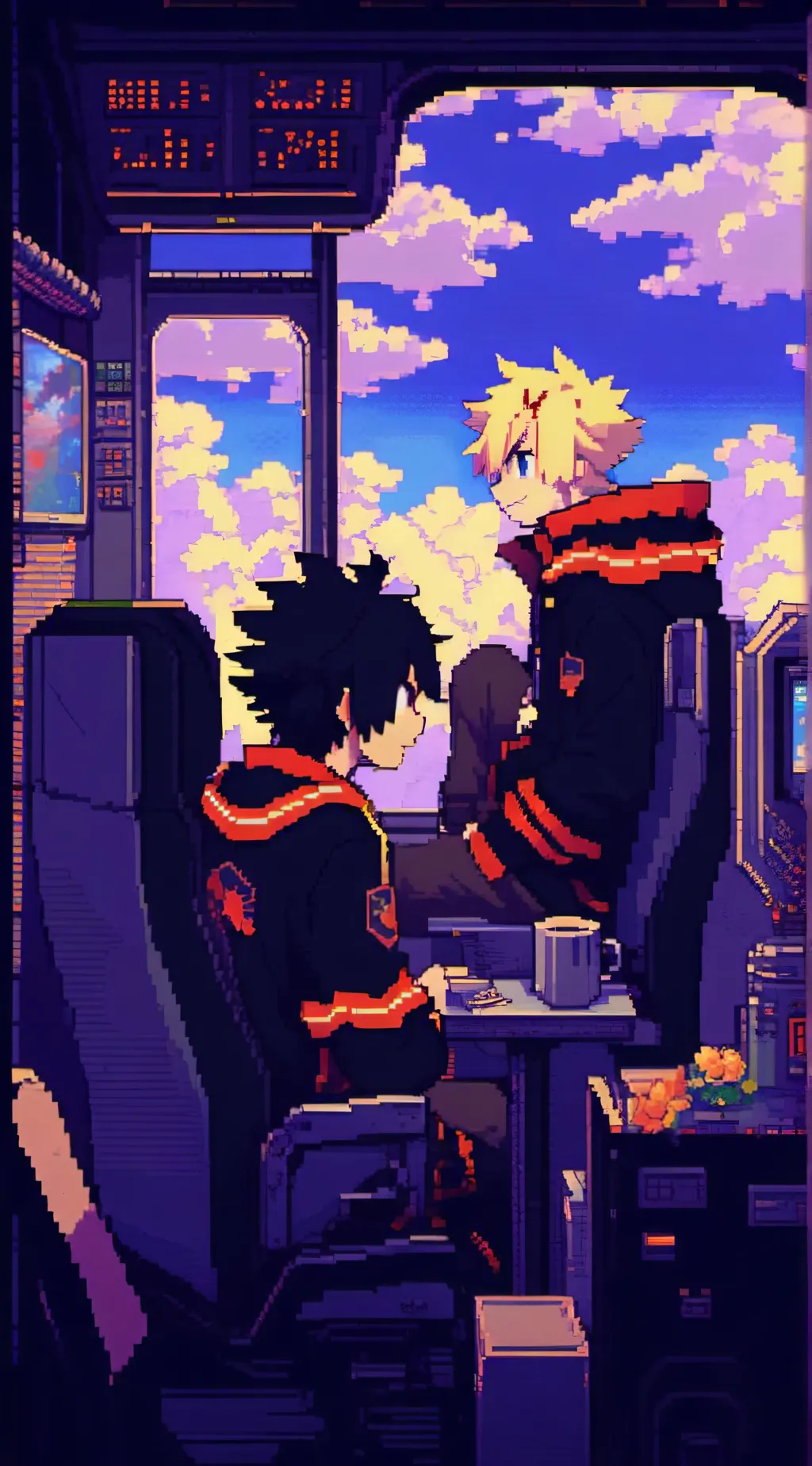 ai character: kiri and baku!!! background