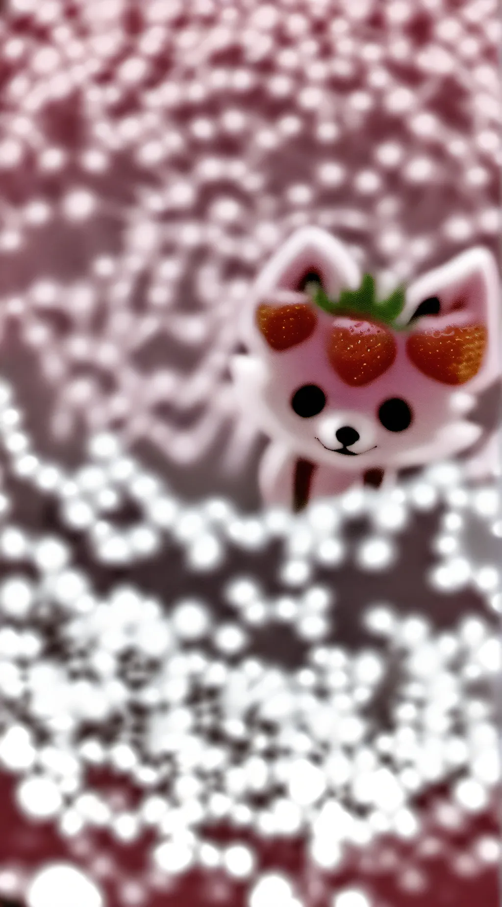ai character: Strawberry fox 🍓 background