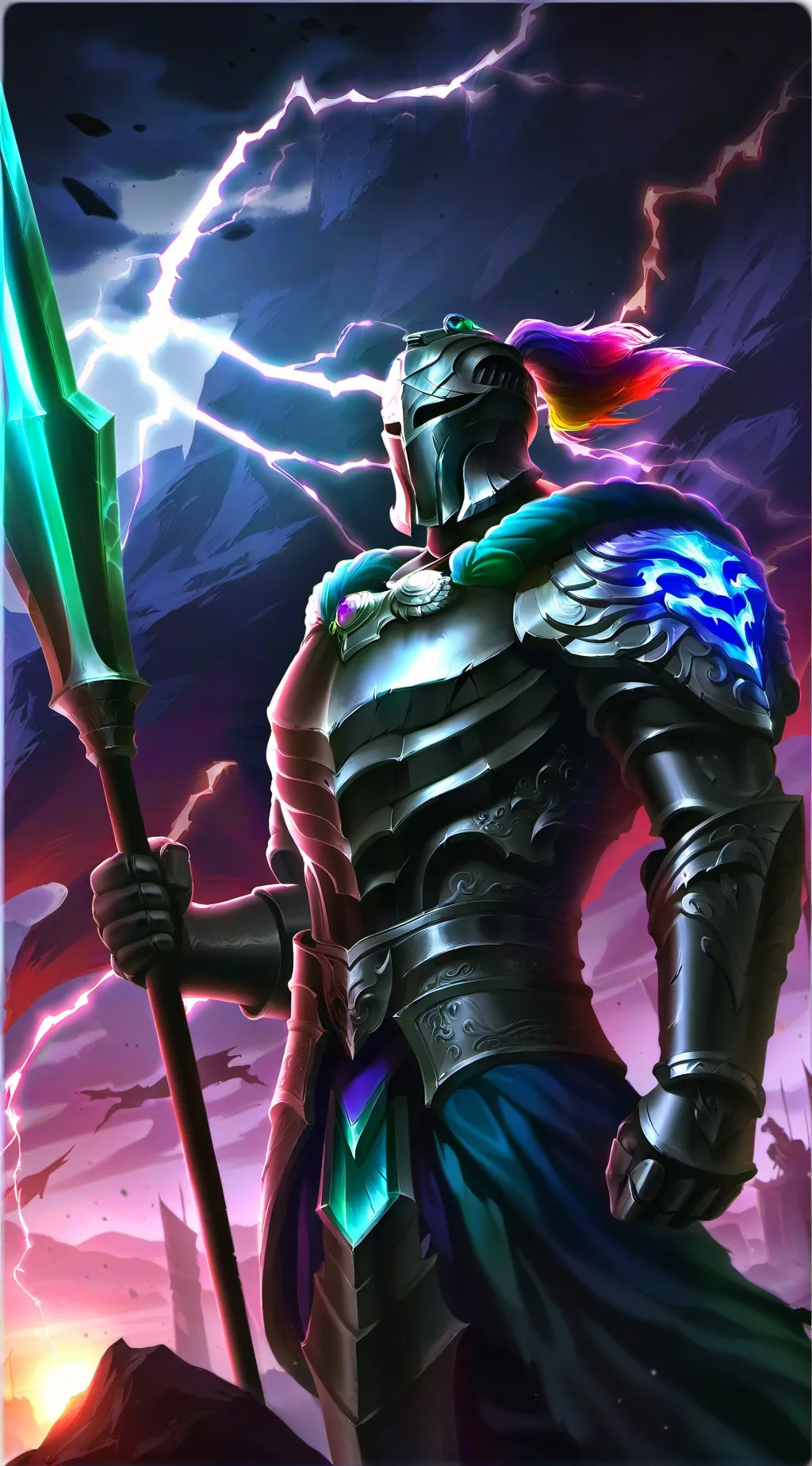 ai character: Ares  background