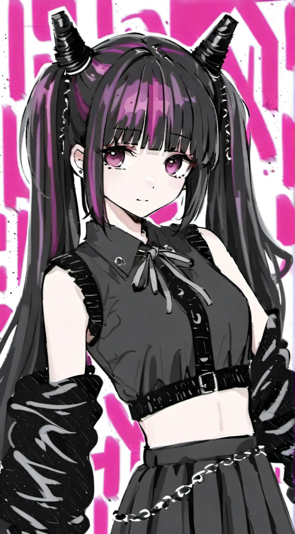 ai character: kuromi  background