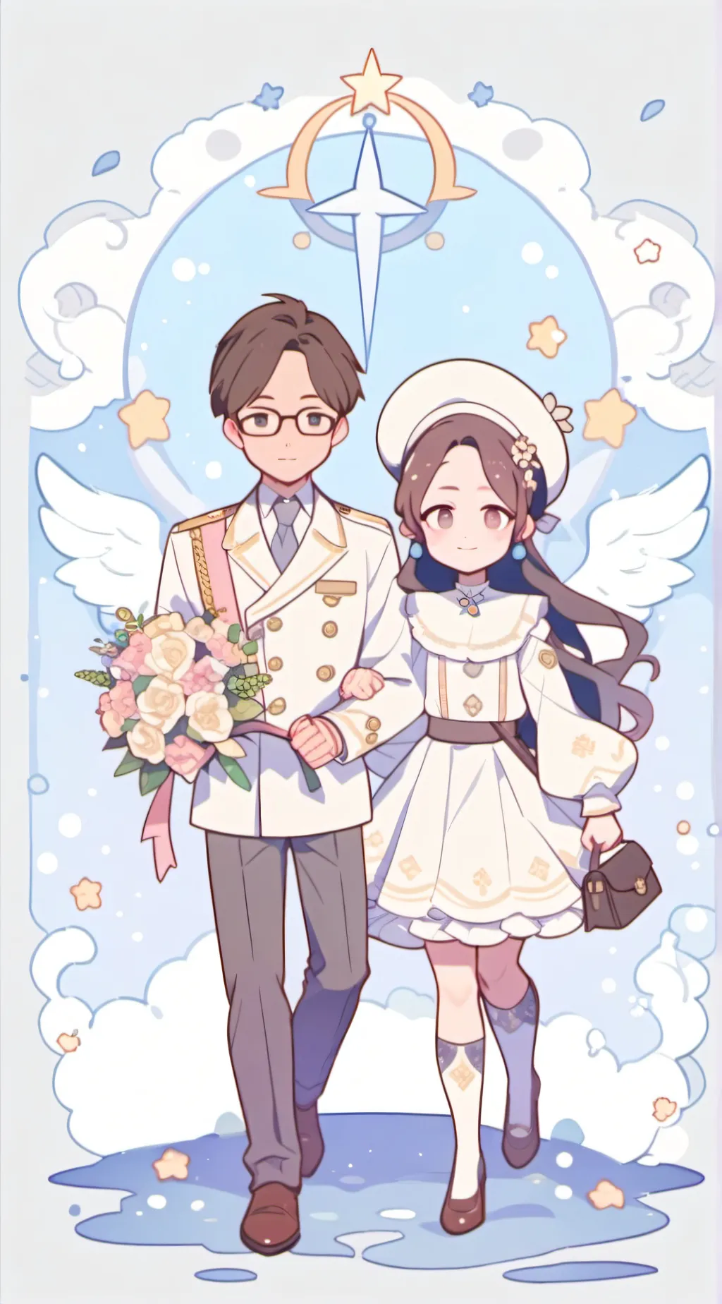 ai character: Nick and carrie background
