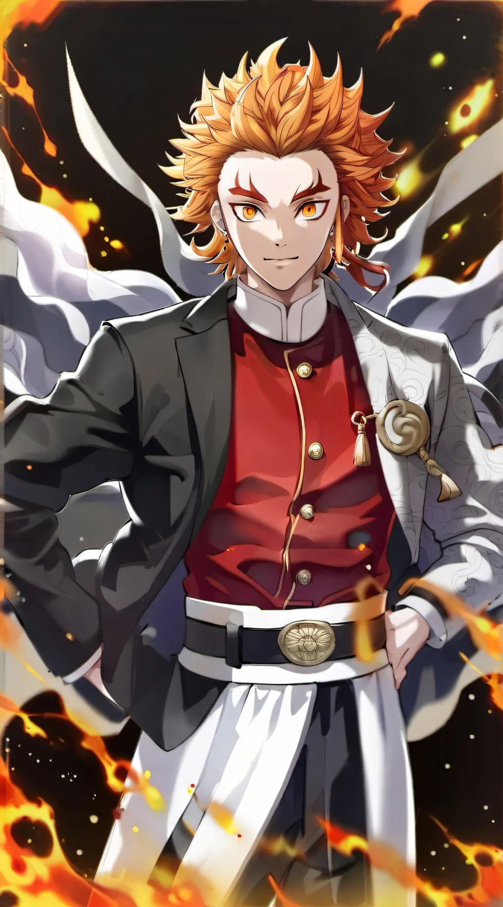 ai character: Kyojuro rengoku background