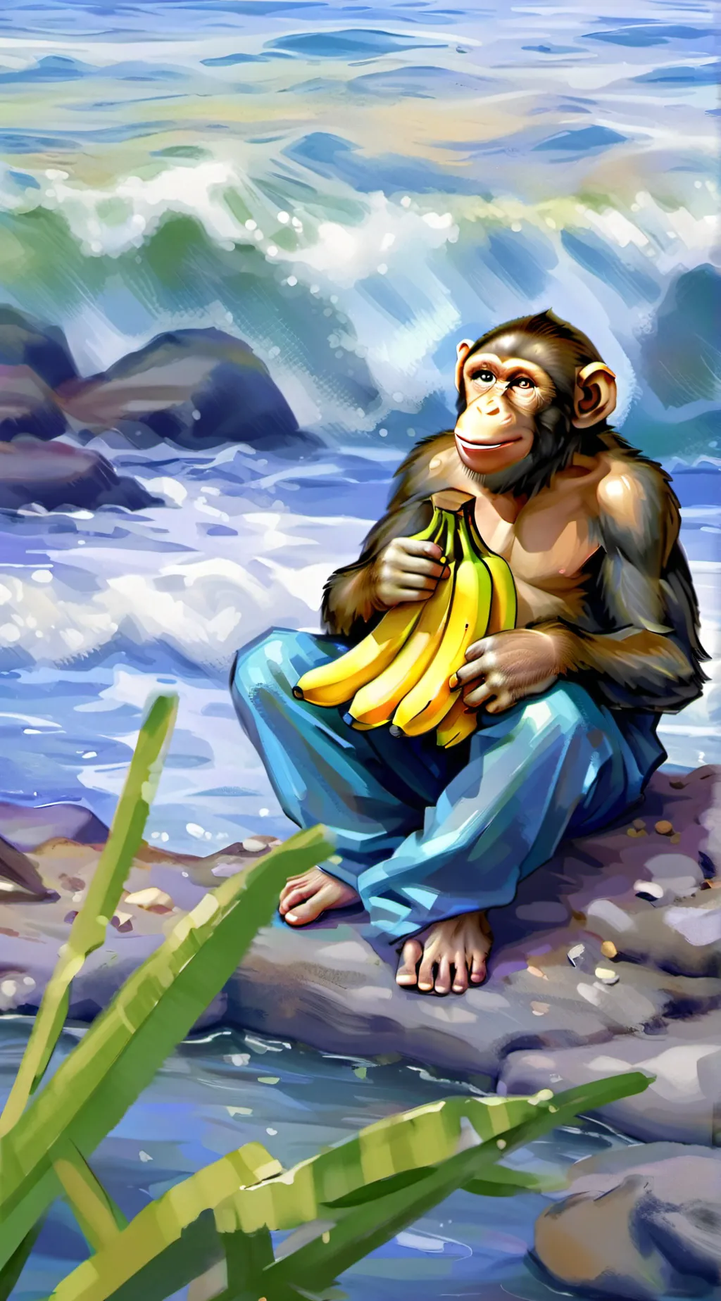 ai character: monkey  background