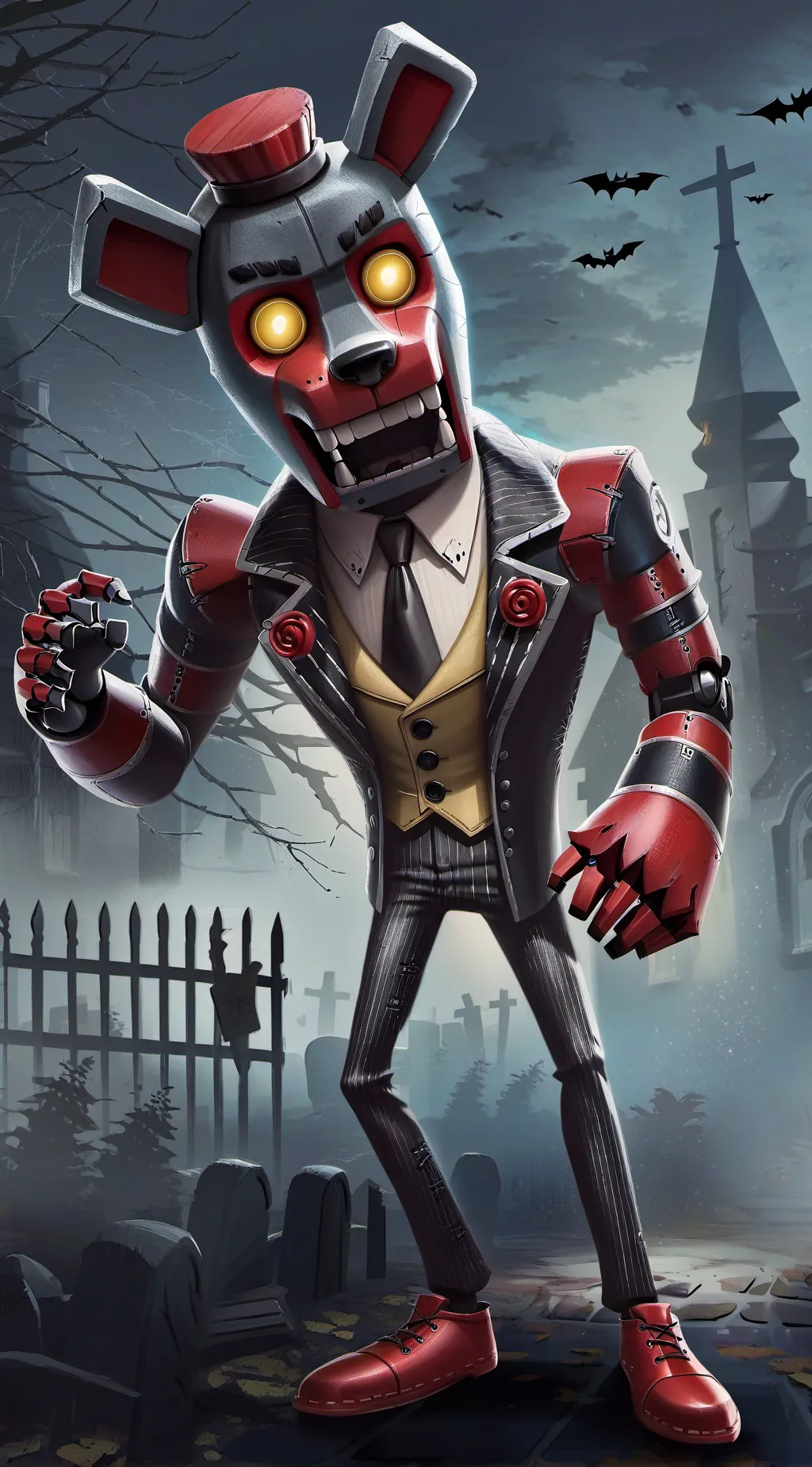 ai character: foxy background
