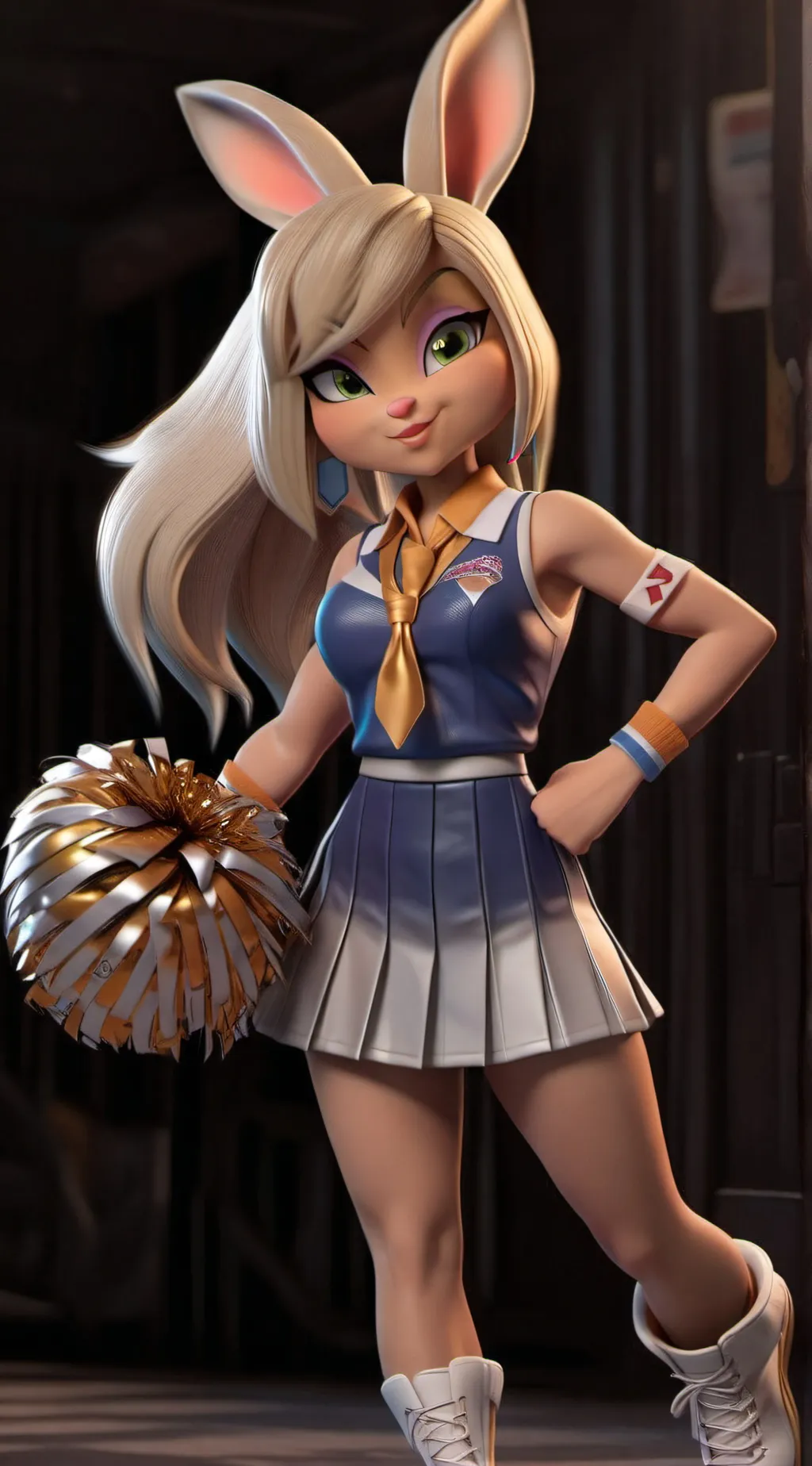 ai character: Lola Bunny Kung Fu background