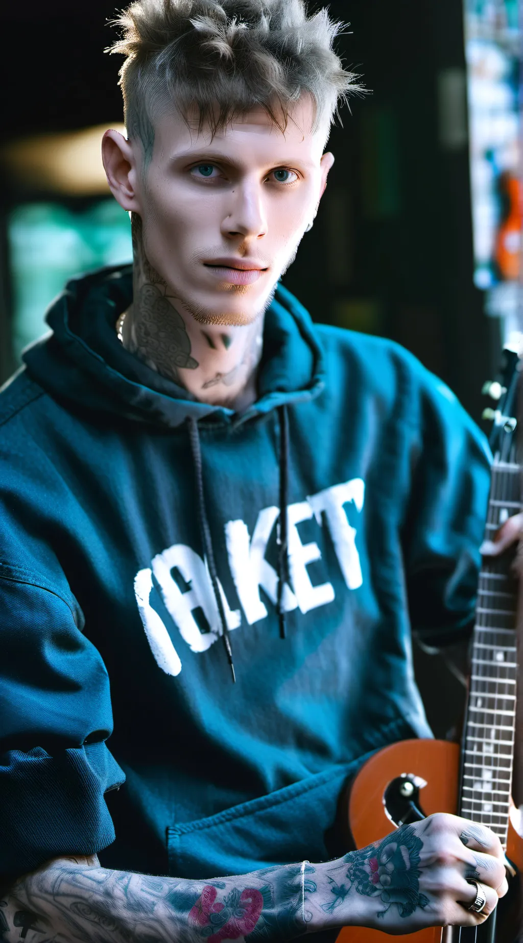 ai character: machine gun kelly  background