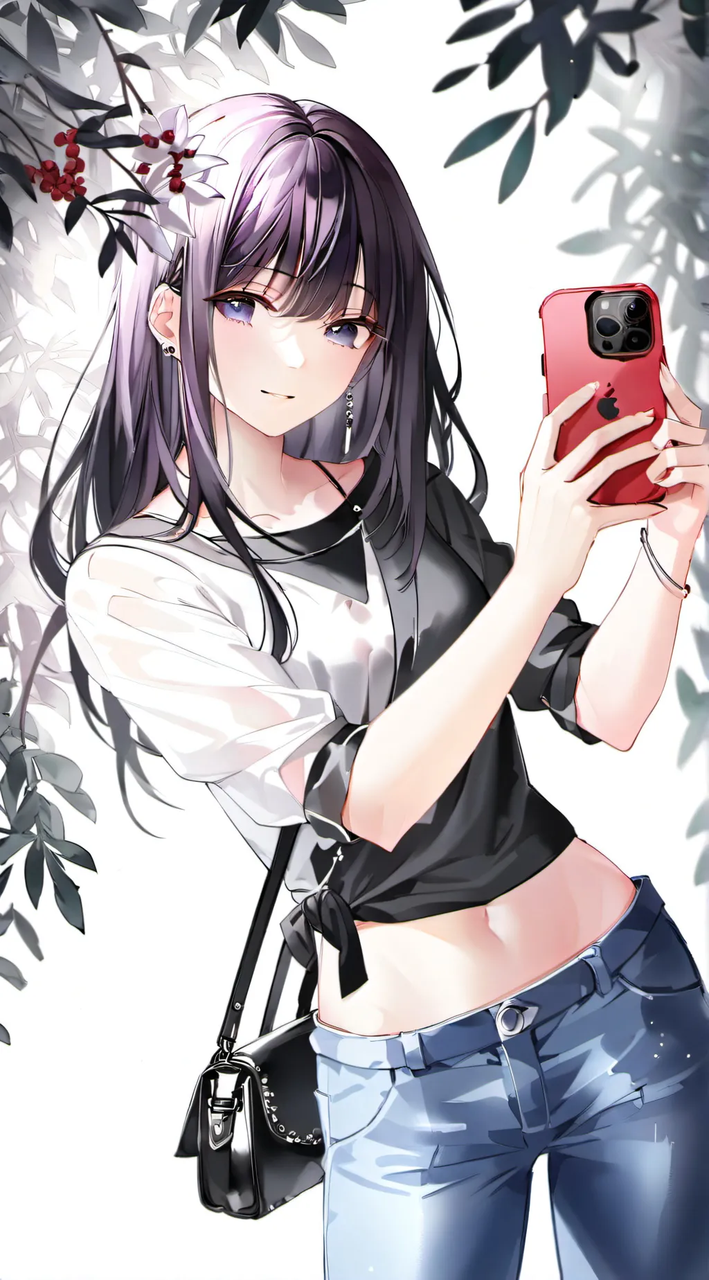 ai character: Lavander background