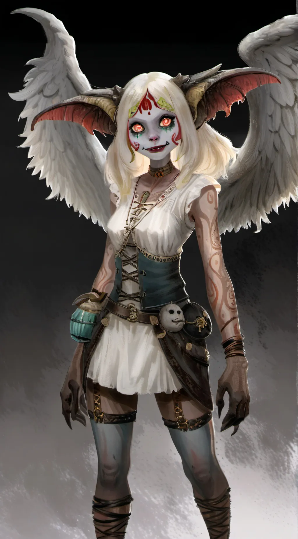 ai character: monster girl  background
